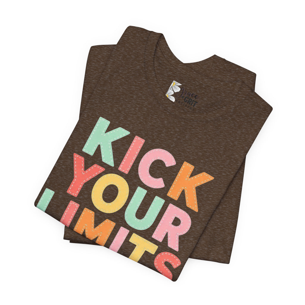 Kick Your Limits T-Shirt | Motivational Martial Arts Graphic Tee