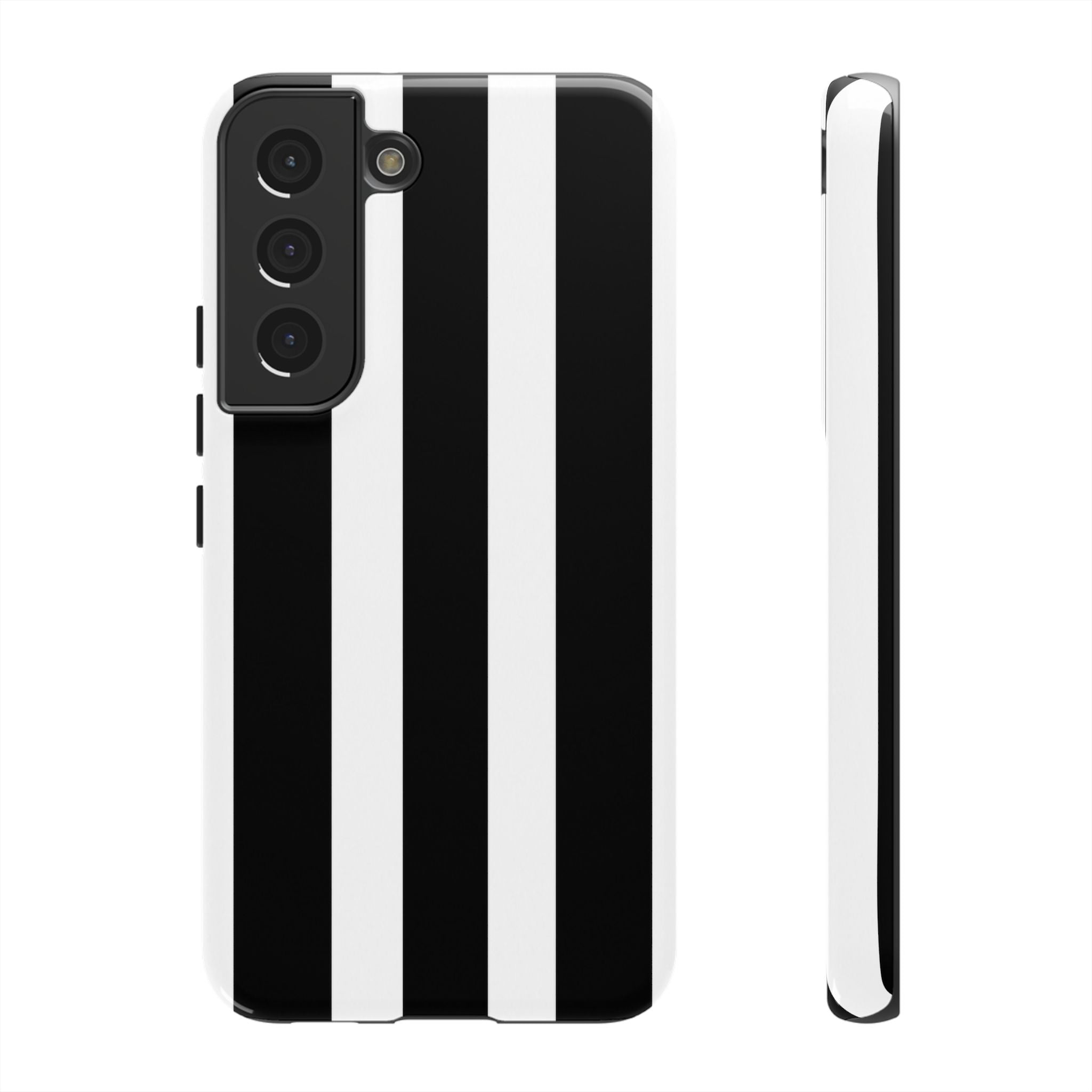 Black & White Vertical Stripe Phone Case — Tough Protective iPhone Cover