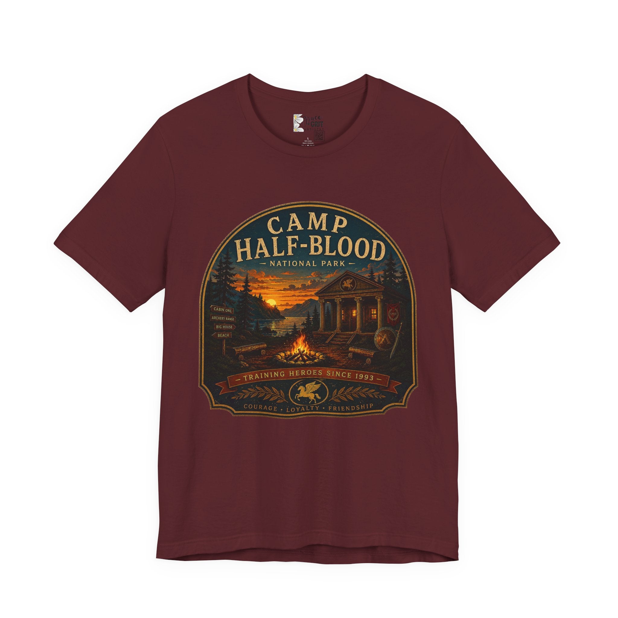 Camp Half-Blood Graphic Tee — Vintage National Park Percy Jackson Shirt