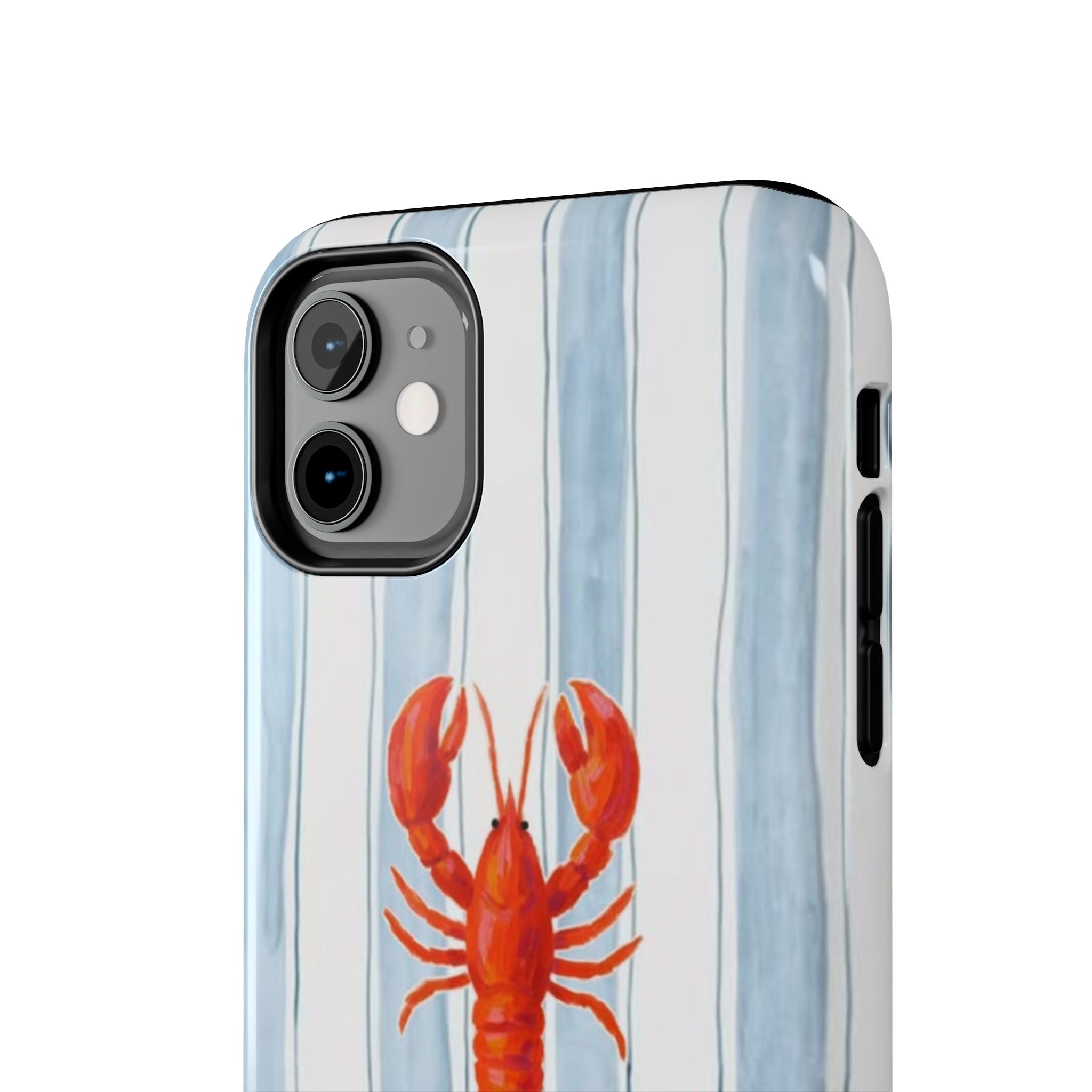 Lobster Stripe Tough Phone Case — Coastal Nautical Protective Cover