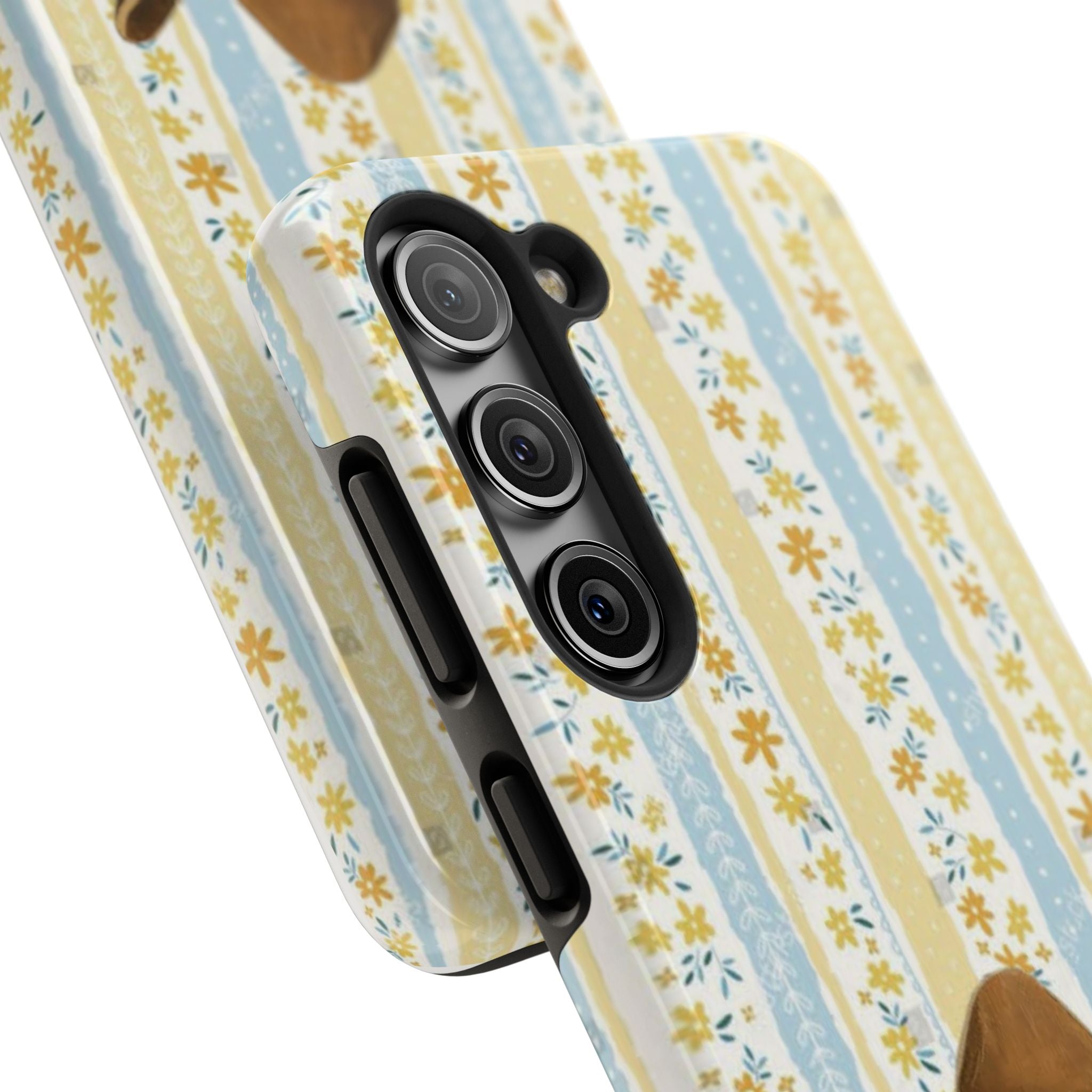 Cowboy Goose Tough Phone Case — Cute Farm Animal iPhone Case with Floral Stripes