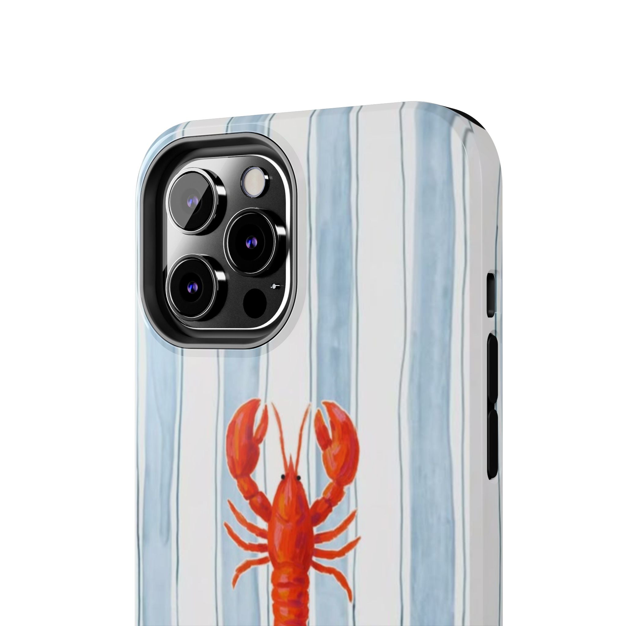 Lobster Stripe Tough Phone Case — Coastal Nautical Protective Cover