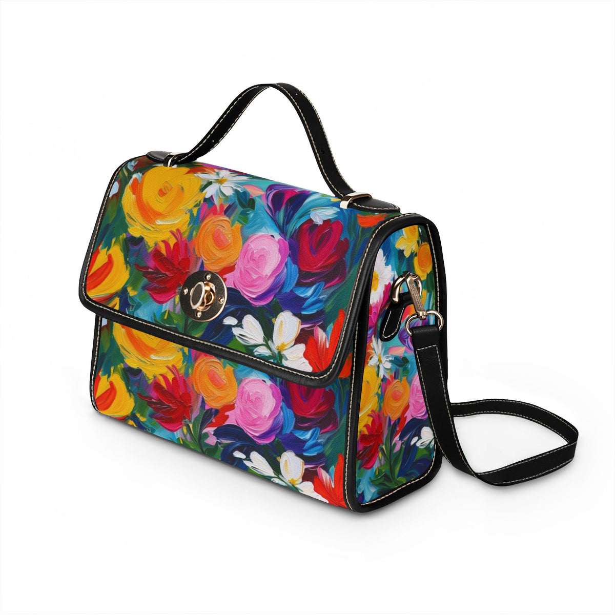 Colorful Floral Waterproof Canvas Bag