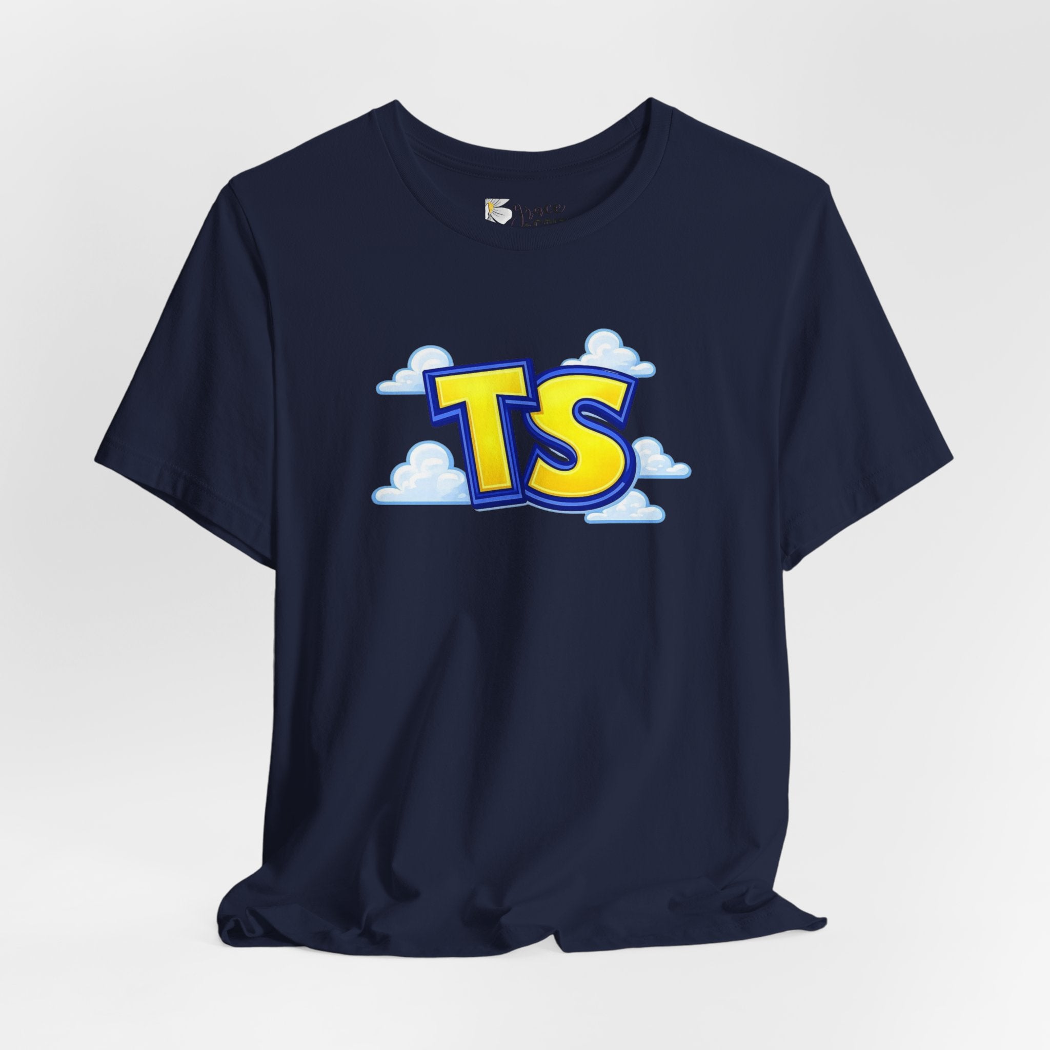 TS Cloud Logo T-Shirt — Playful Retro Graphic Tee