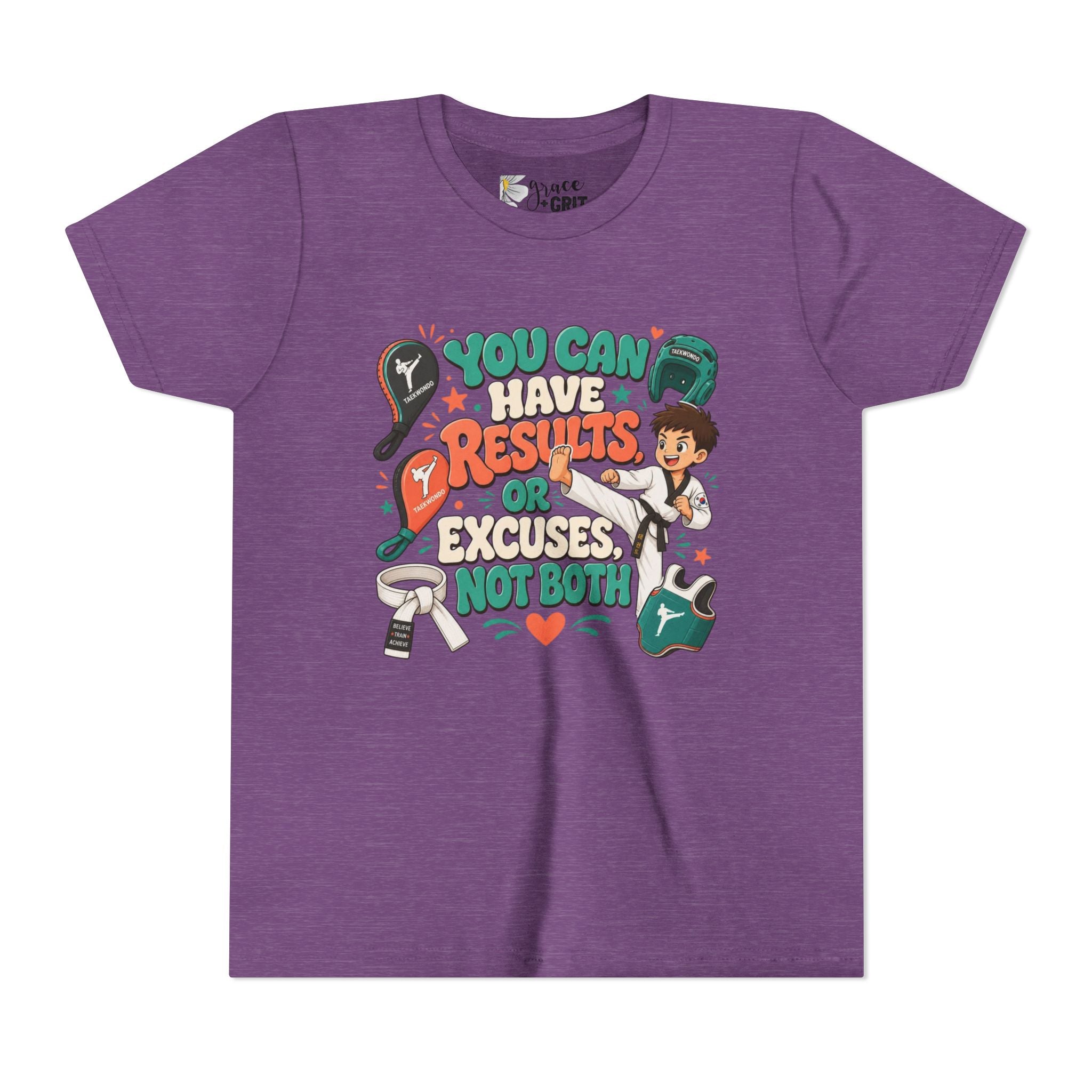 You Can Have Results Or Excuses Not Both Youth Tee | Motivational Kid Shirt