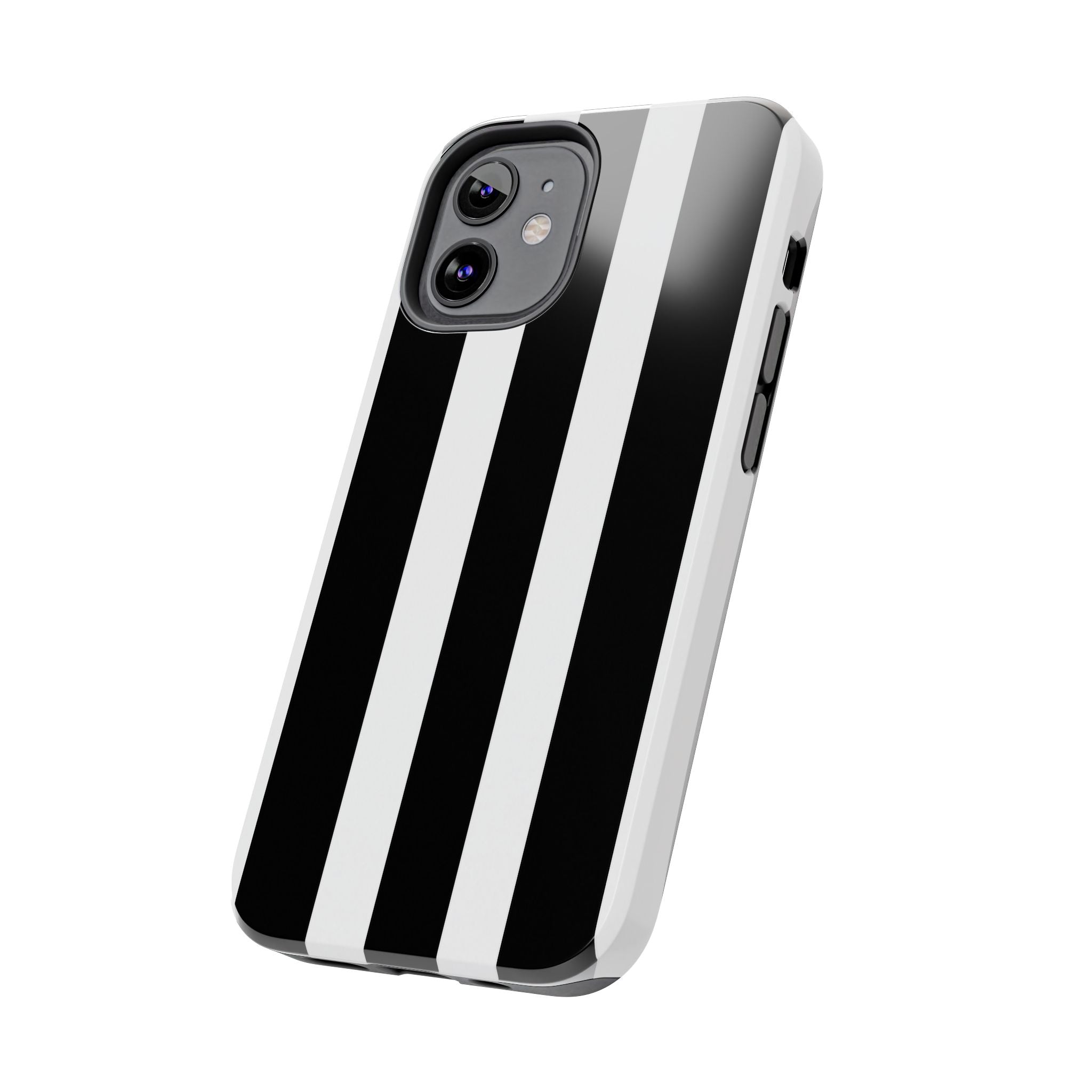 Black & White Bold Stripe Phone Case — Tough Protective Cover