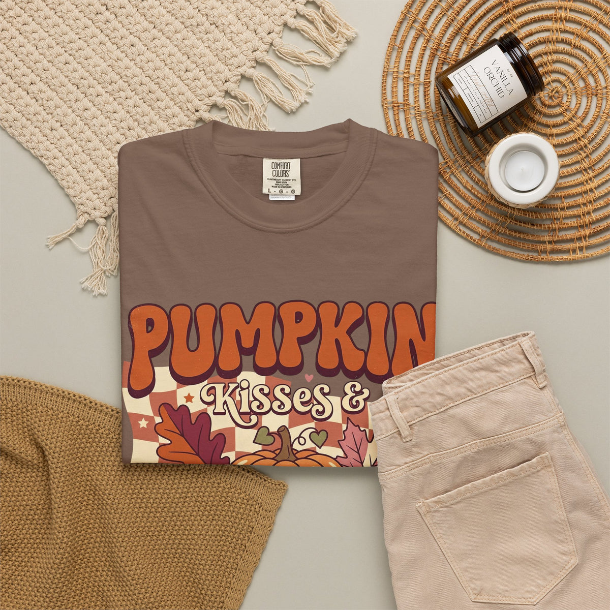 Pumpkin Kisses & Autumn Wishes Fall T-Shirt