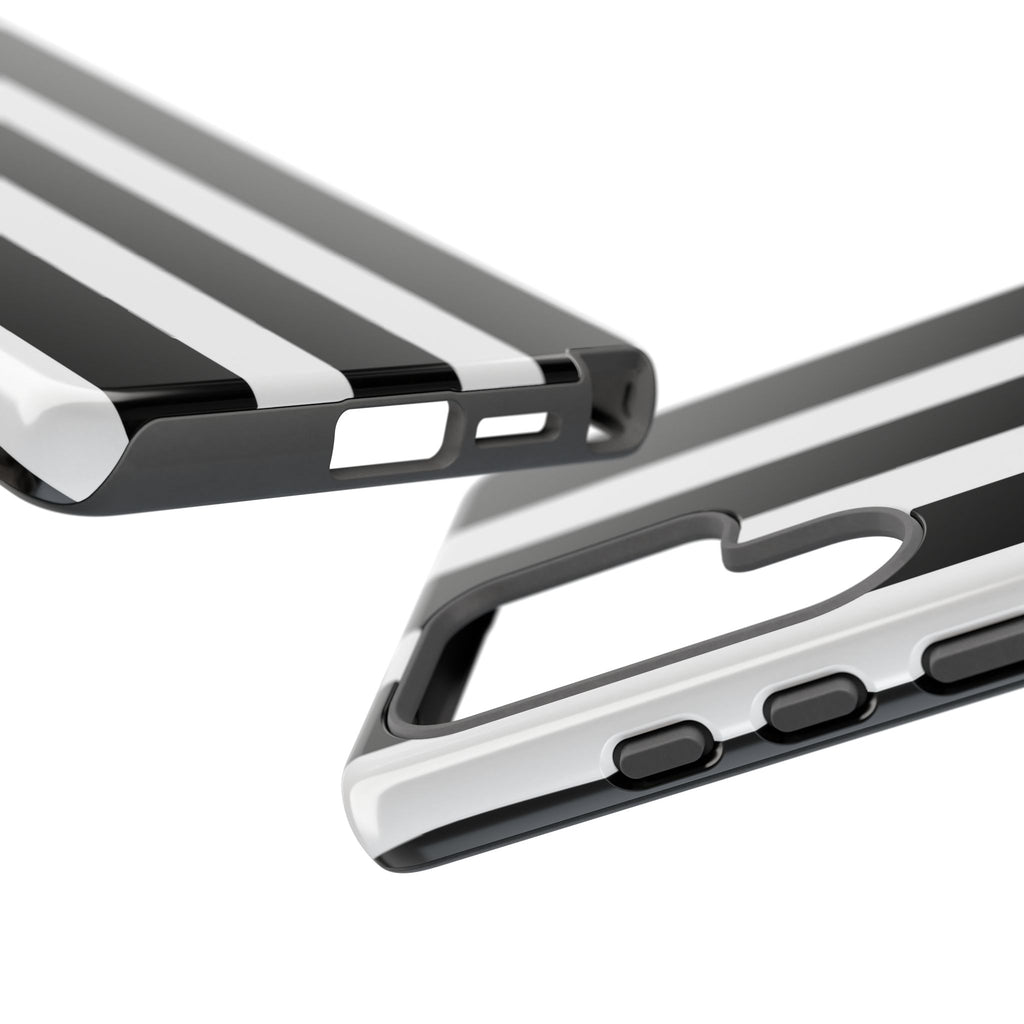 Black & White Vertical Stripe Phone Case — Tough Protective iPhone Cover