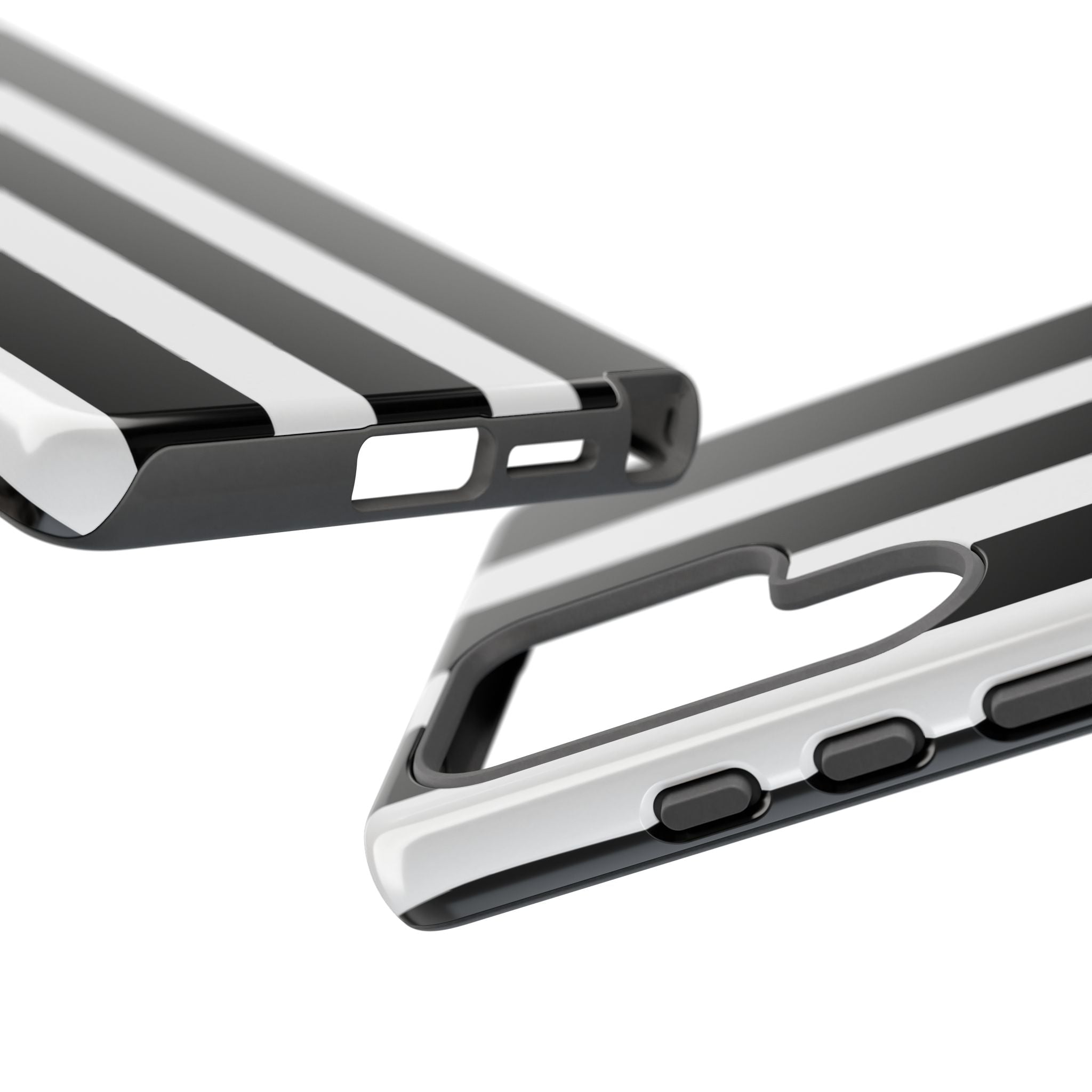 Black & White Vertical Stripe Phone Case — Tough Protective iPhone Cover