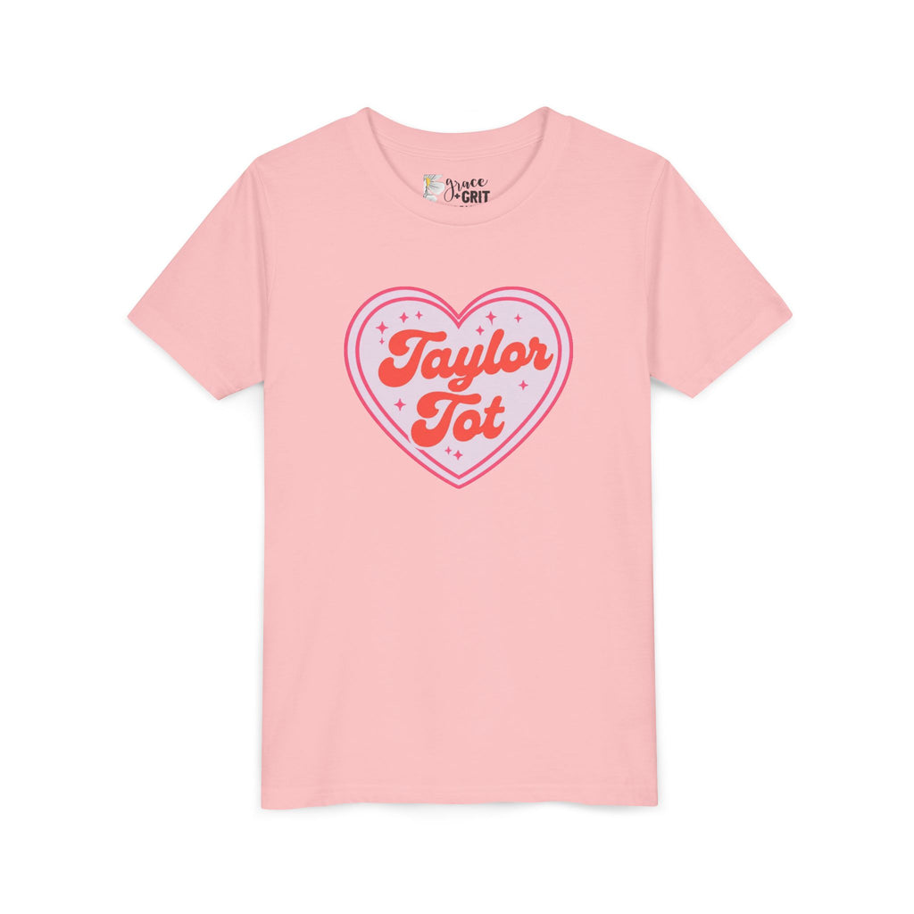 Youth Tee — "Taylor Tot" Pink Heart Kids Shirt