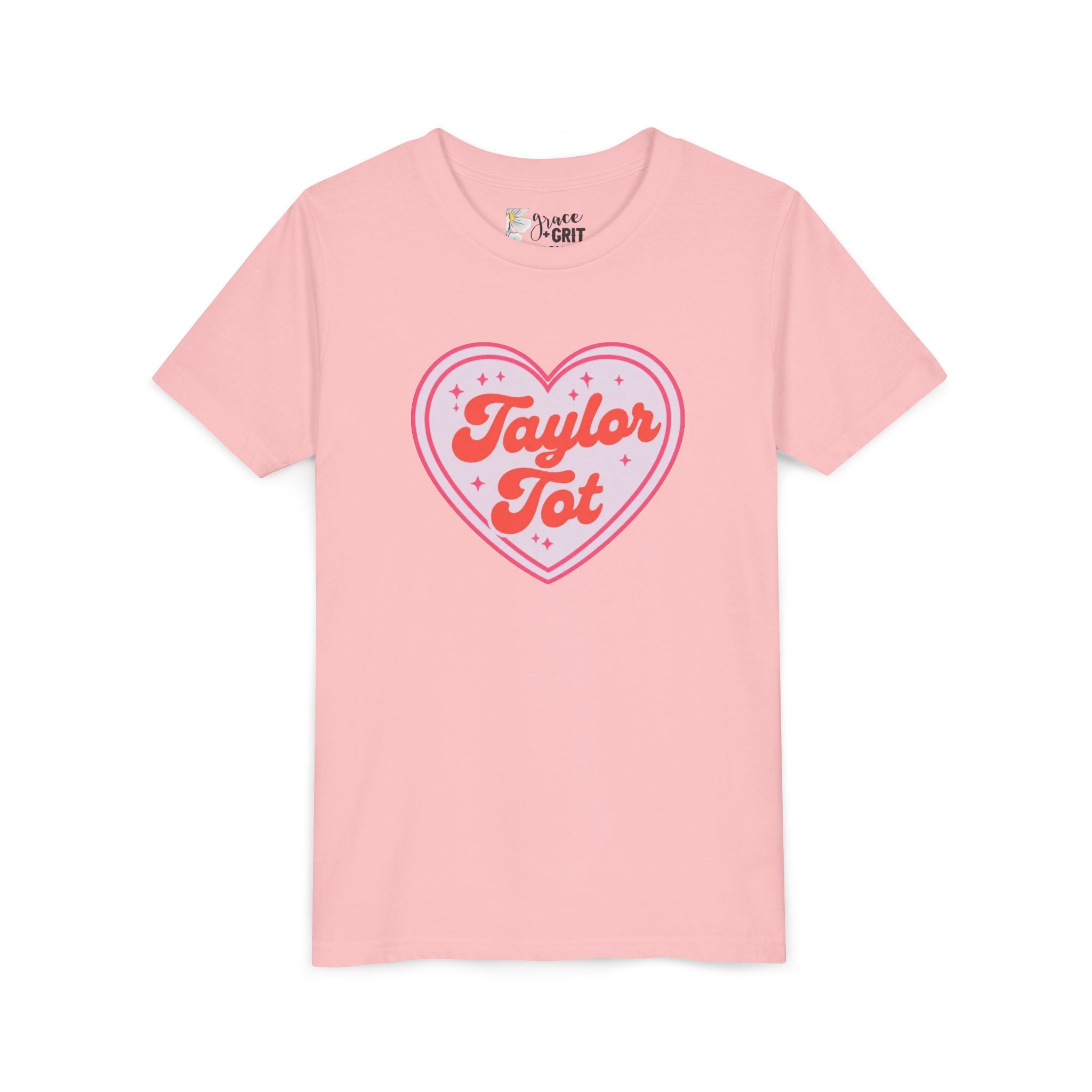 Youth Tee — "Taylor Tot" Pink Heart Kids Shirt