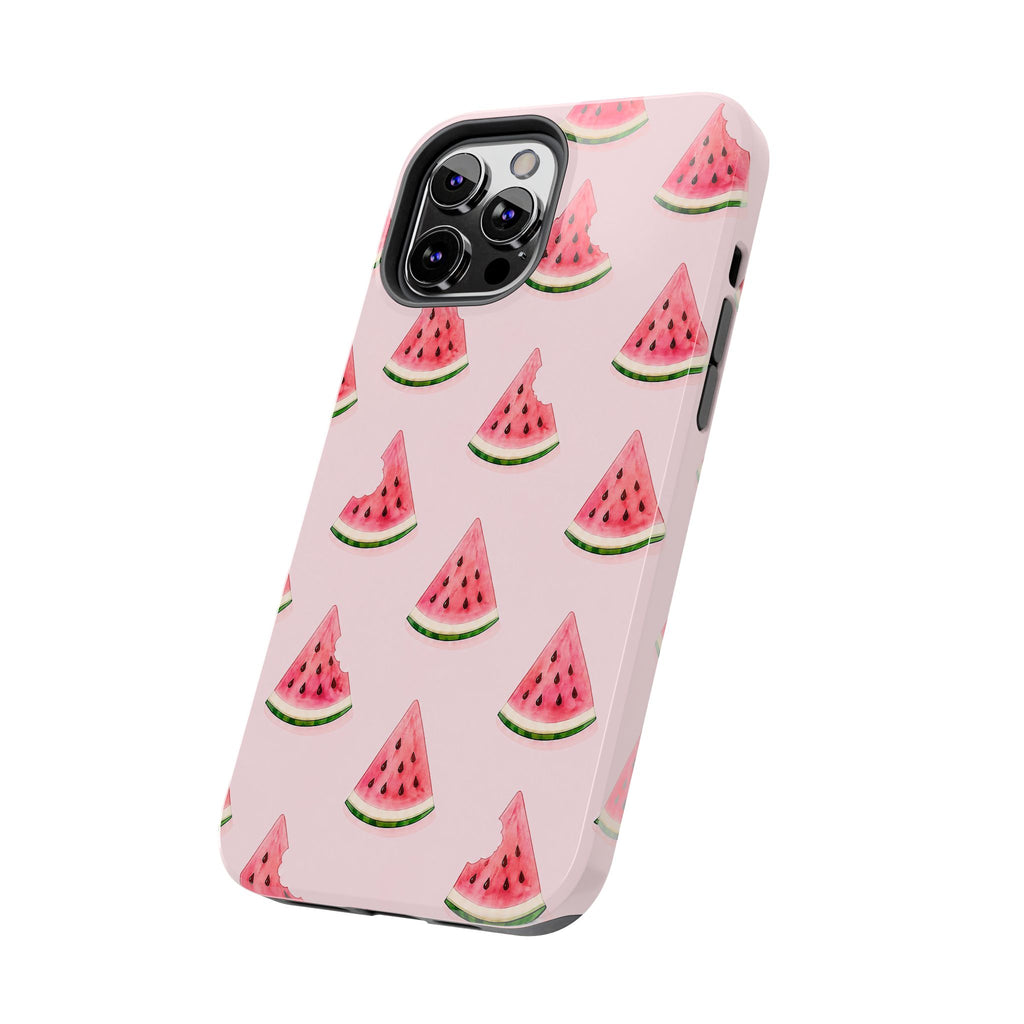 Watermelon Slice Tough Phone Case — Pink Fruit Pattern, Summer Phone Cover