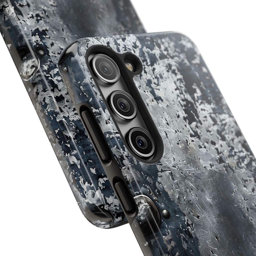 Rugged Distressed Metal Phone Case — Industrial Grunge iPhone Cover