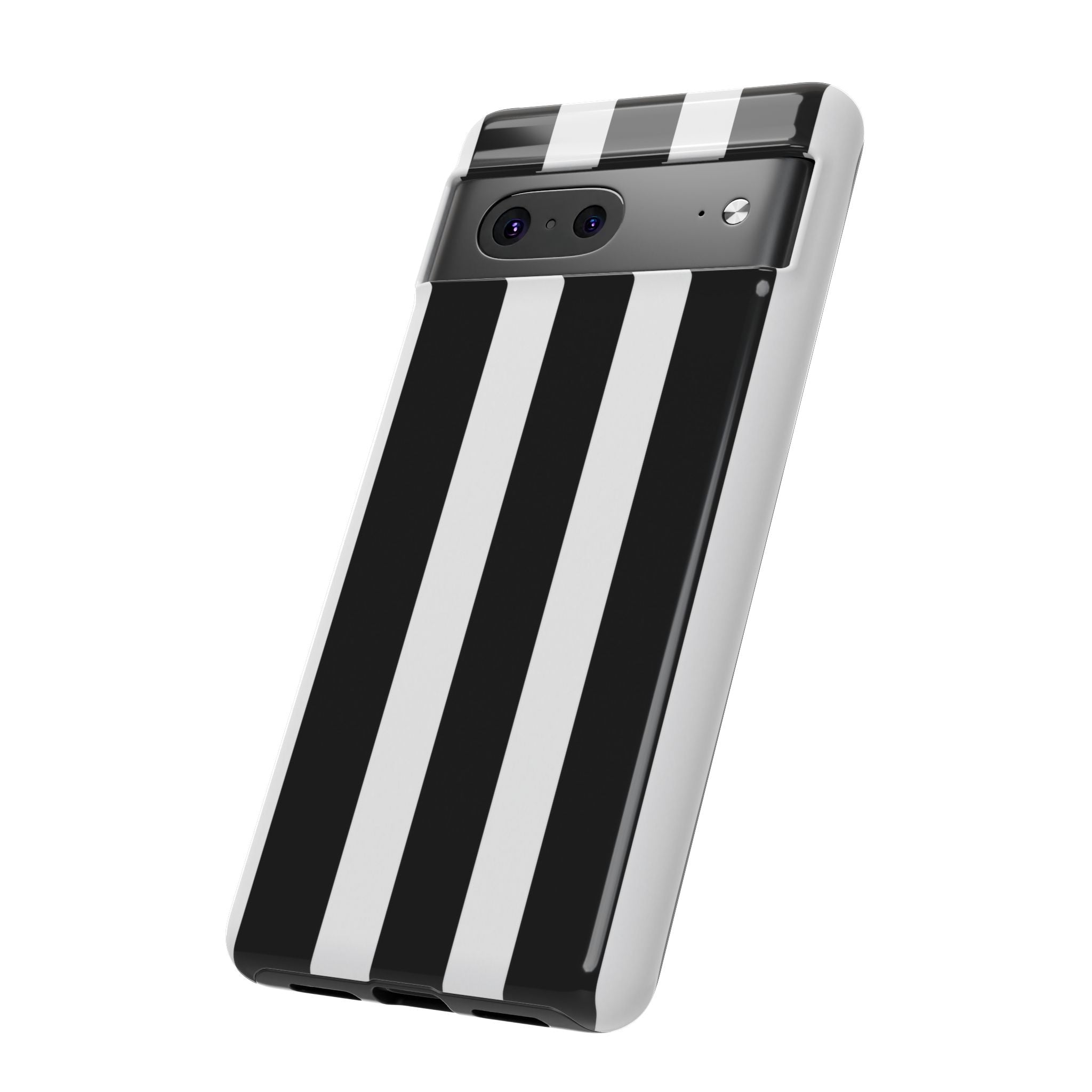 Black & White Vertical Stripe Phone Case — Tough Protective iPhone Cover