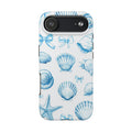 Seashell Blue Tough Phone Case – Coastal Shell Pattern Protective Cover