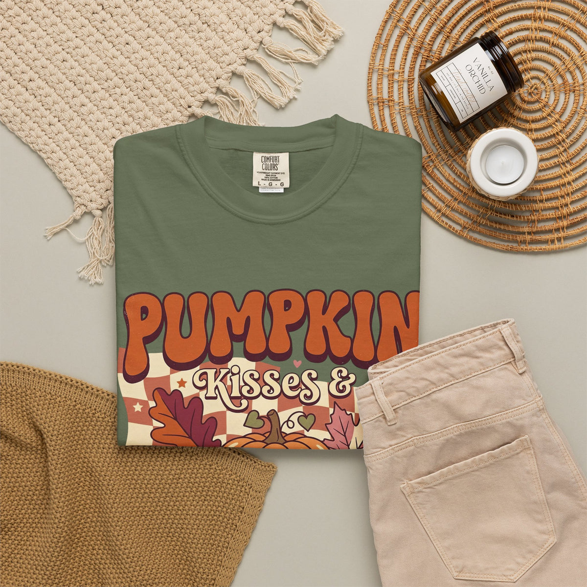 Pumpkin Kisses & Autumn Wishes Fall T-Shirt