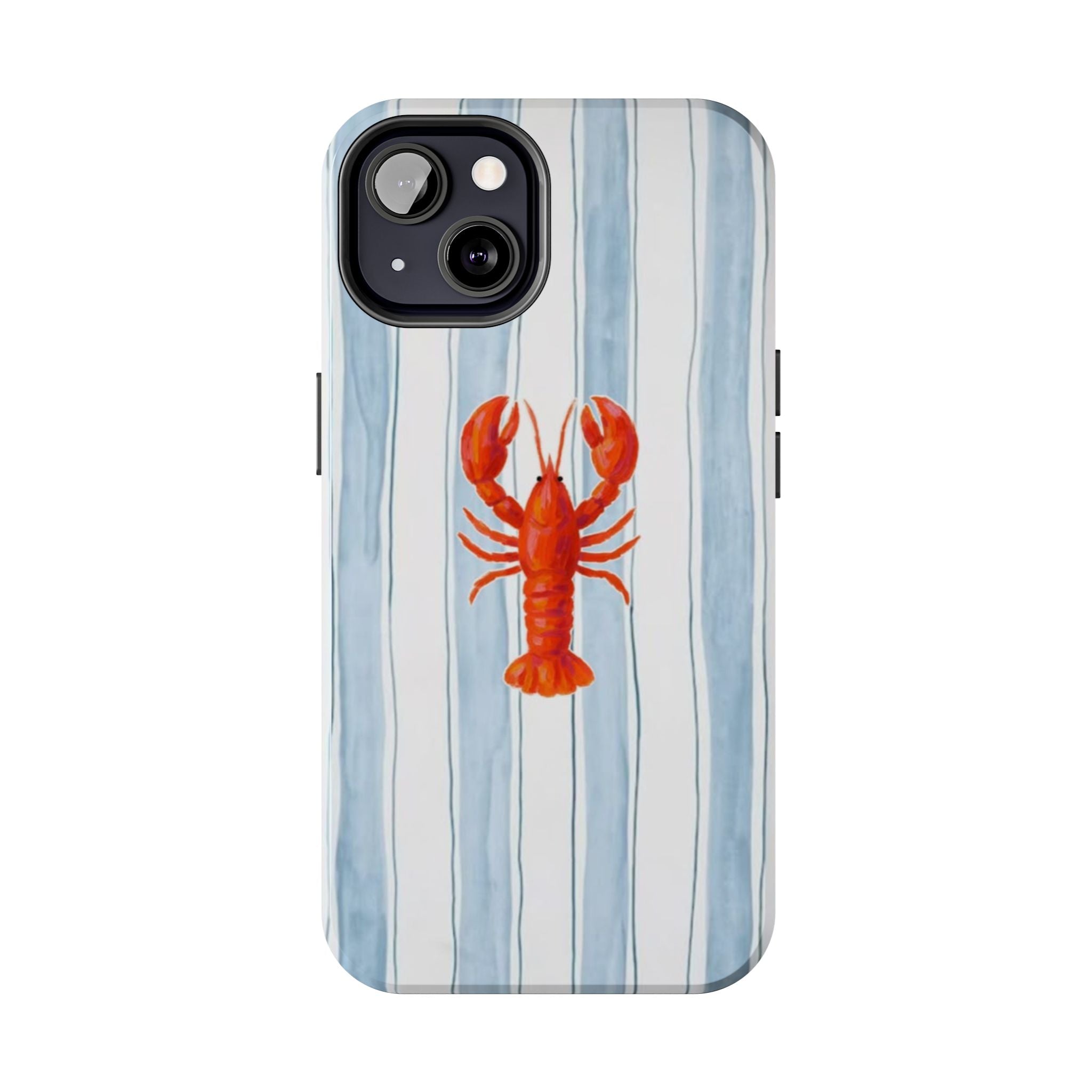 Lobster Stripe Tough Phone Case — Coastal Nautical Protective Cover
