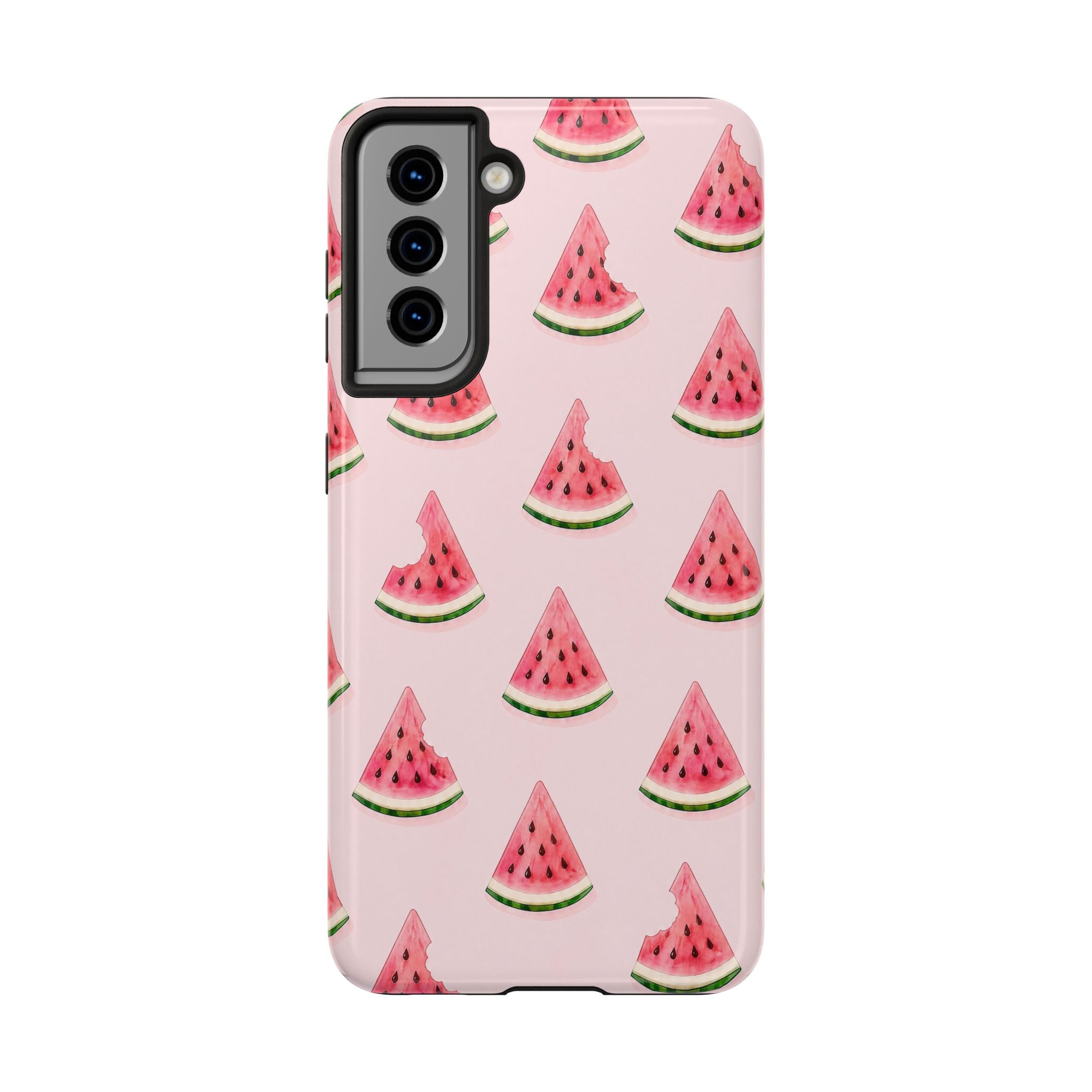 Watermelon Slice Tough Phone Case — Pink Fruit Pattern, Summer Phone Cover