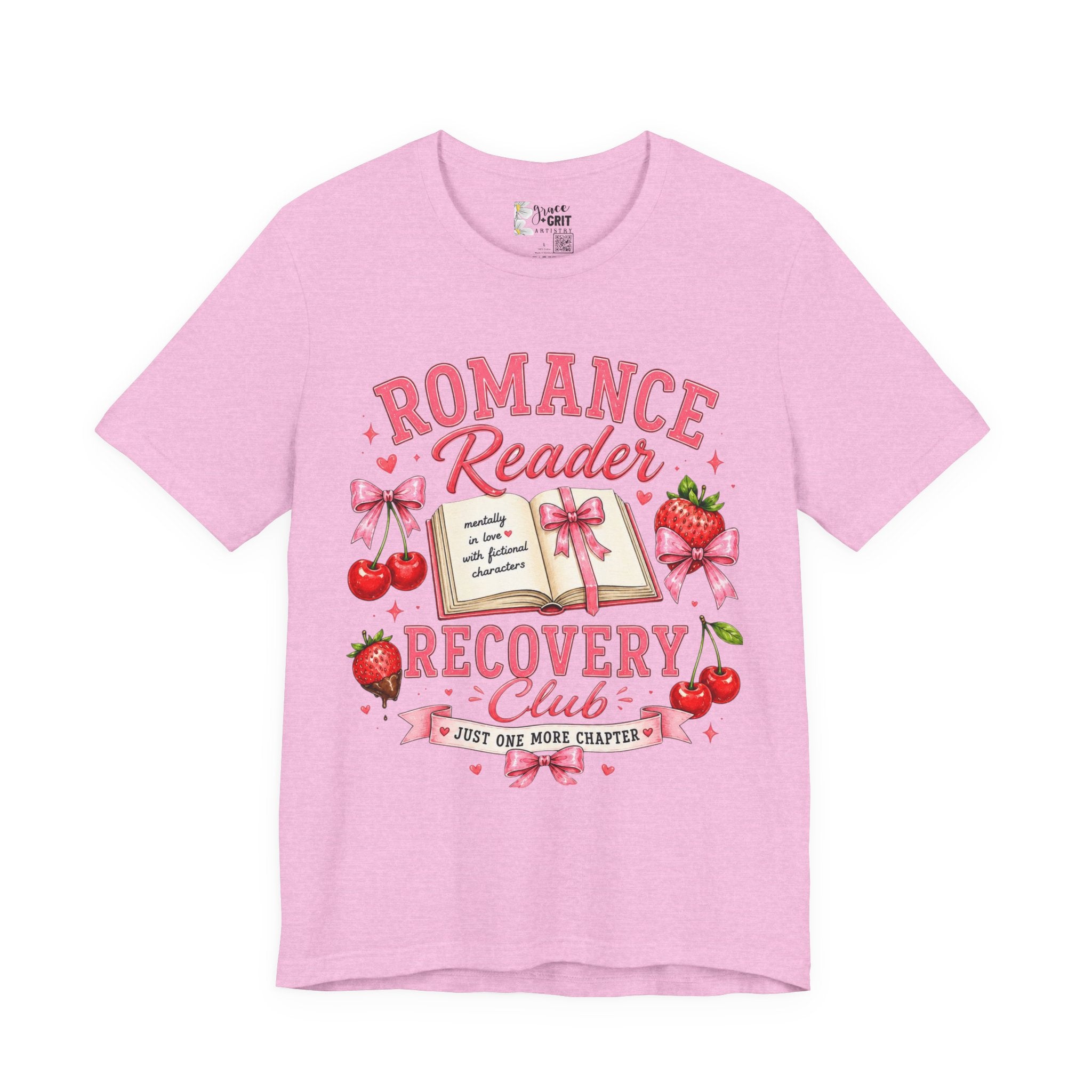 Romance Reader Recovery Club Tee — “Just One More Chapter” Graphic Shirt