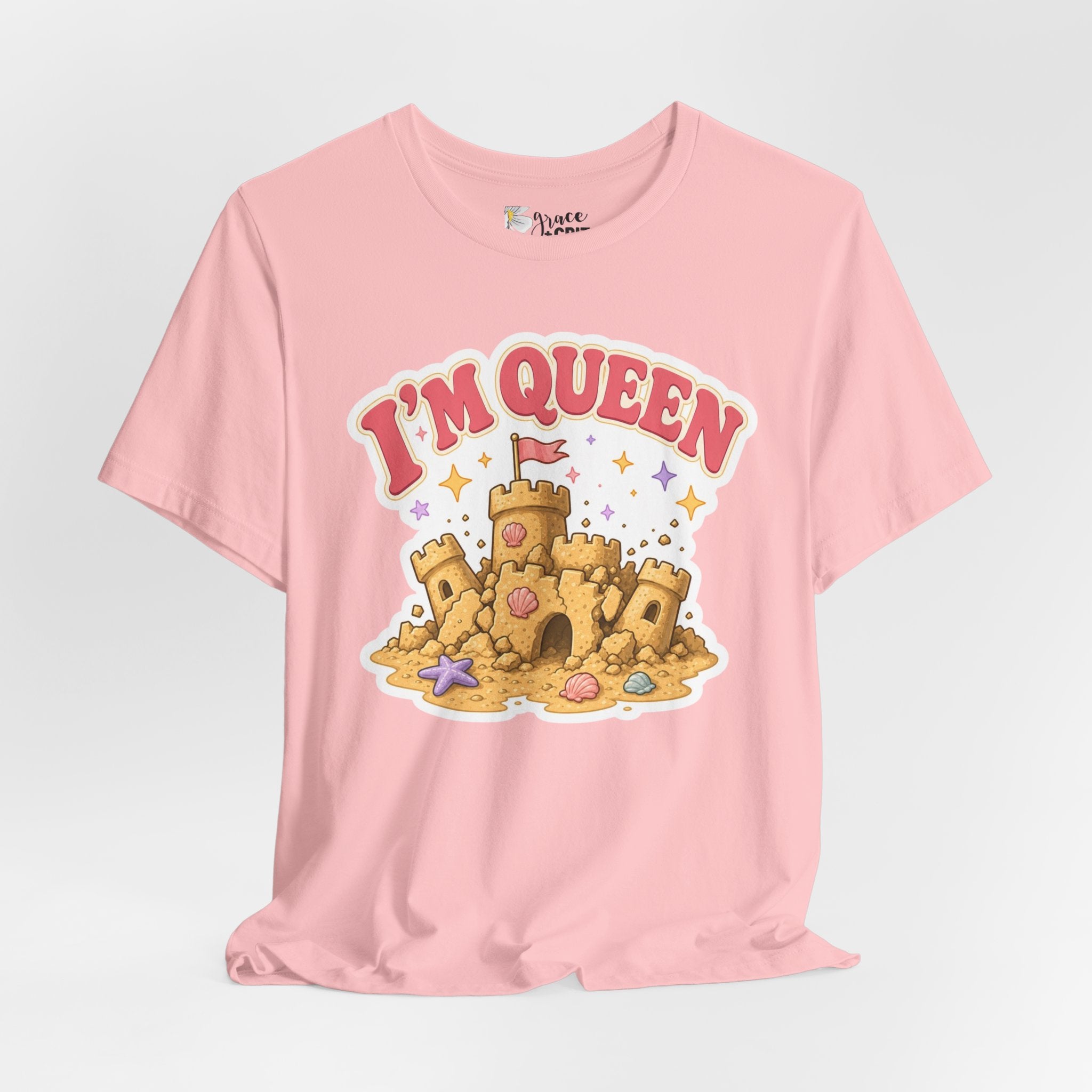 I'm Queen Sandcastle Tee | Cute Beach Princess Graphic Shirt