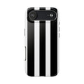 Black & White Bold Stripe Phone Case — Tough Protective Cover