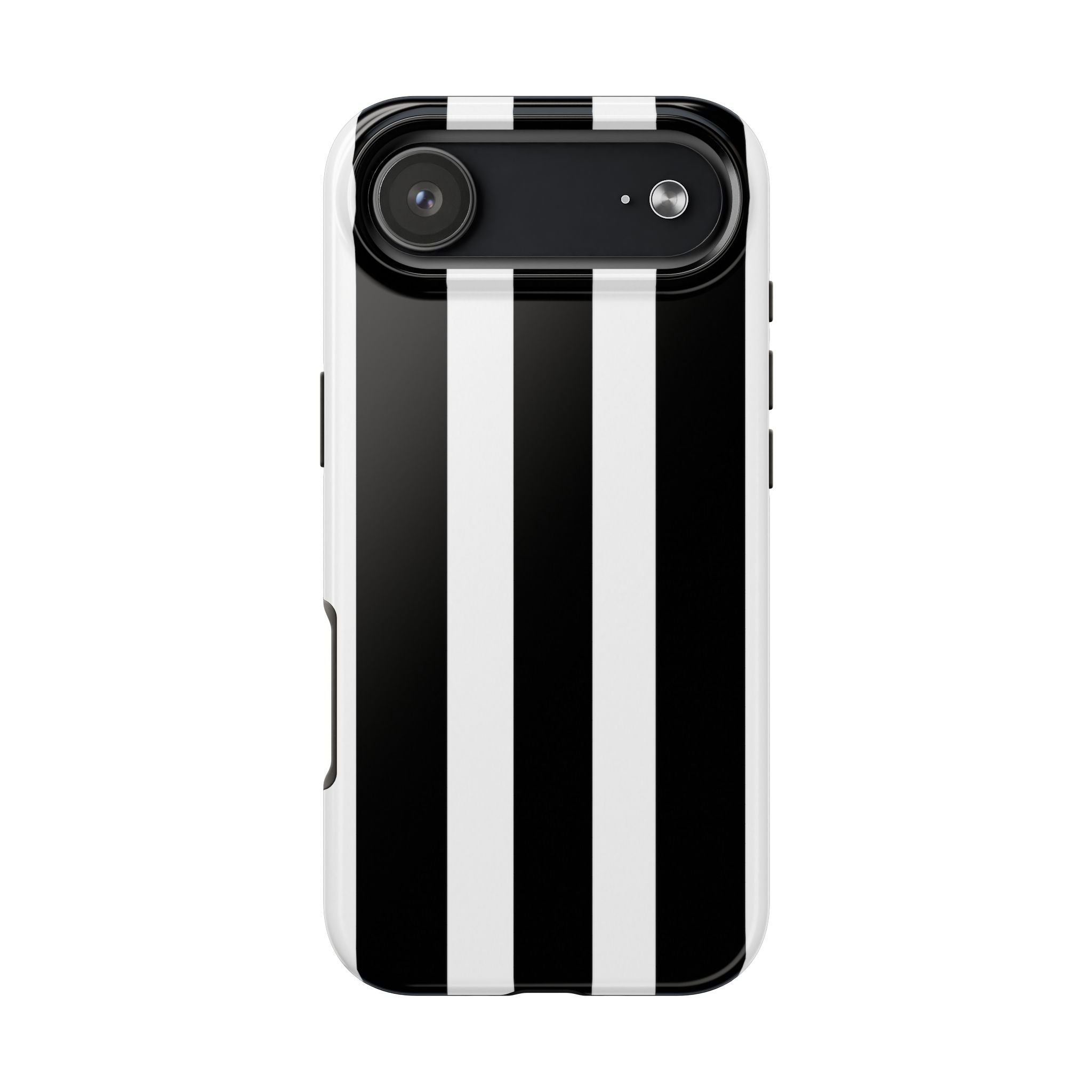 Black & White Bold Stripe Phone Case — Tough Protective Cover