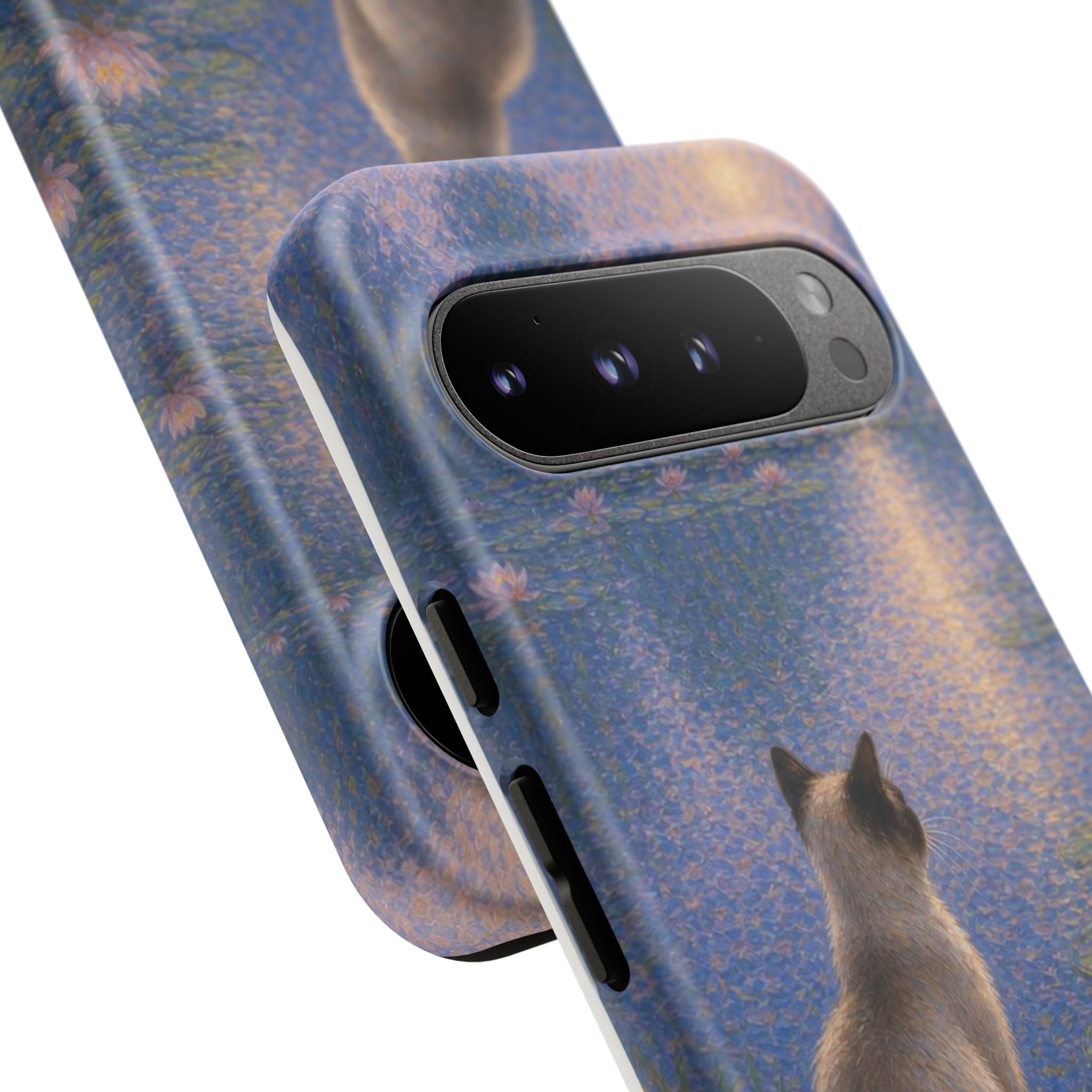 Cat Moonlight Phone Case — Serene Siamese by Lily Pond