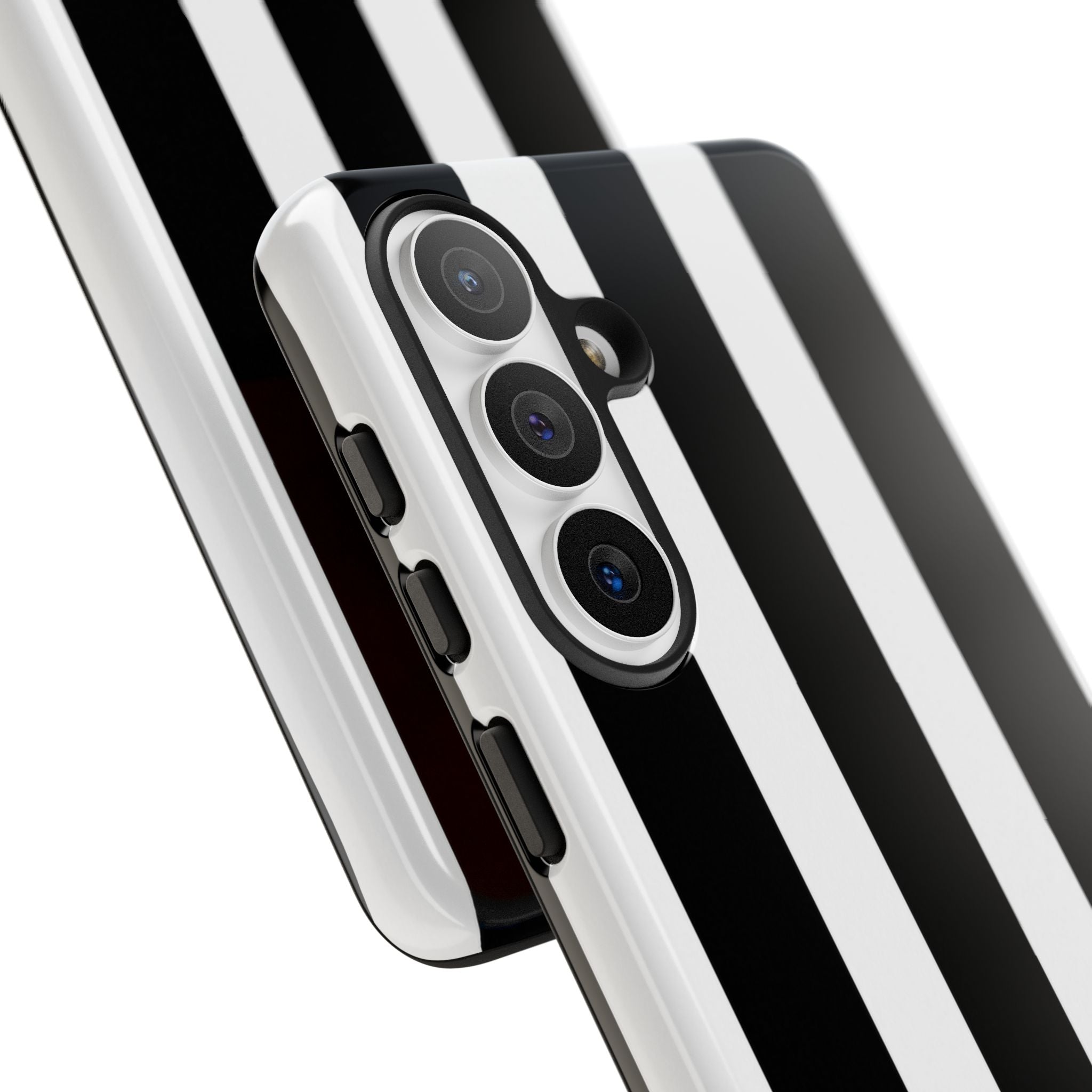 Black & White Vertical Stripe Phone Case — Tough Protective iPhone Cover