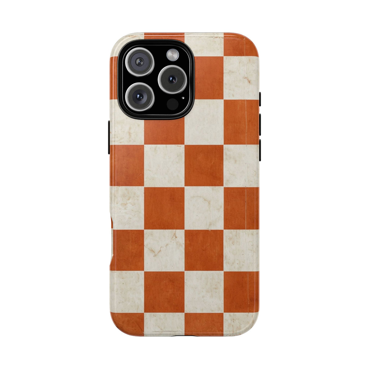 Vintage Orange Checkerboard Tough Phone Case
