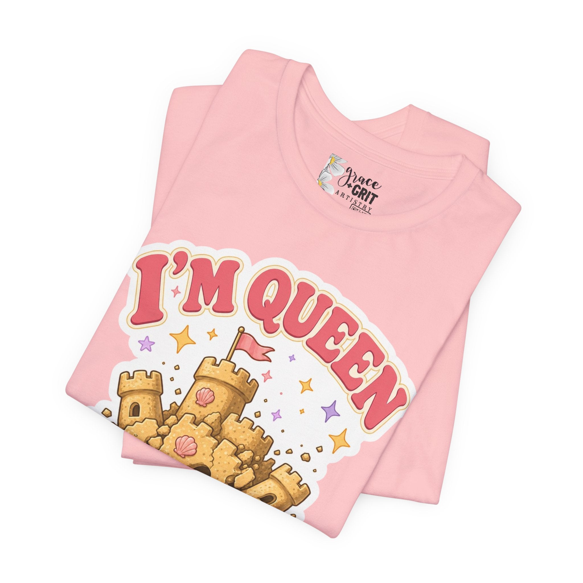 I'm Queen Sandcastle Tee | Cute Beach Princess Graphic Shirt