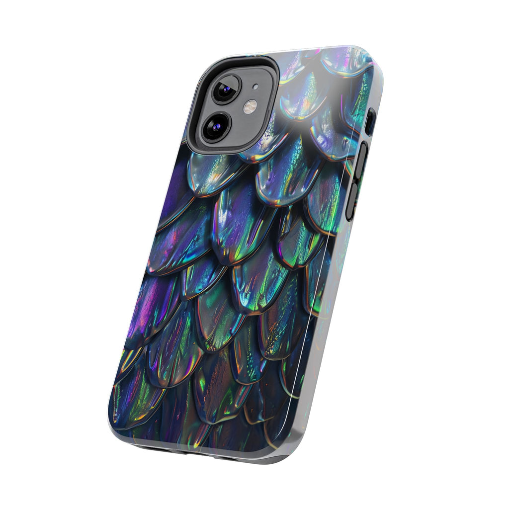 Holographic Mermaid Scale Tough Phone Case — Iridescent Protective Phone Cover