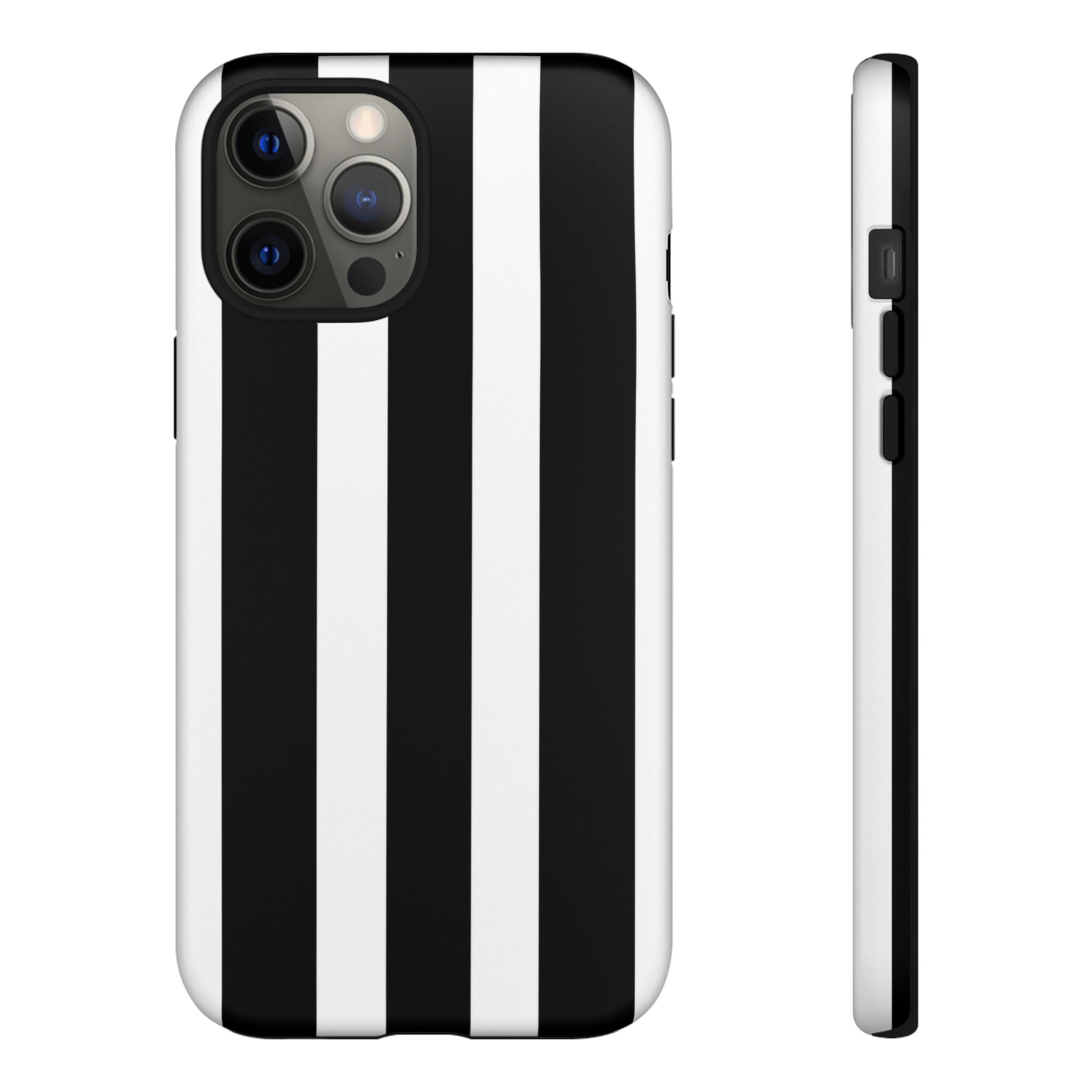 Black & White Vertical Stripe Phone Case — Tough Protective iPhone Cover
