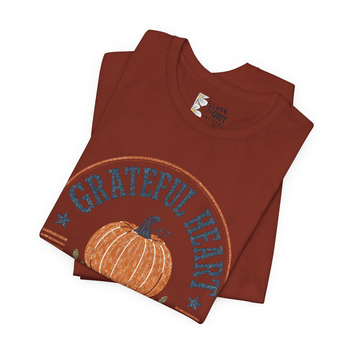 Grateful Hearts Thanksgiving Pumpkin Tee
