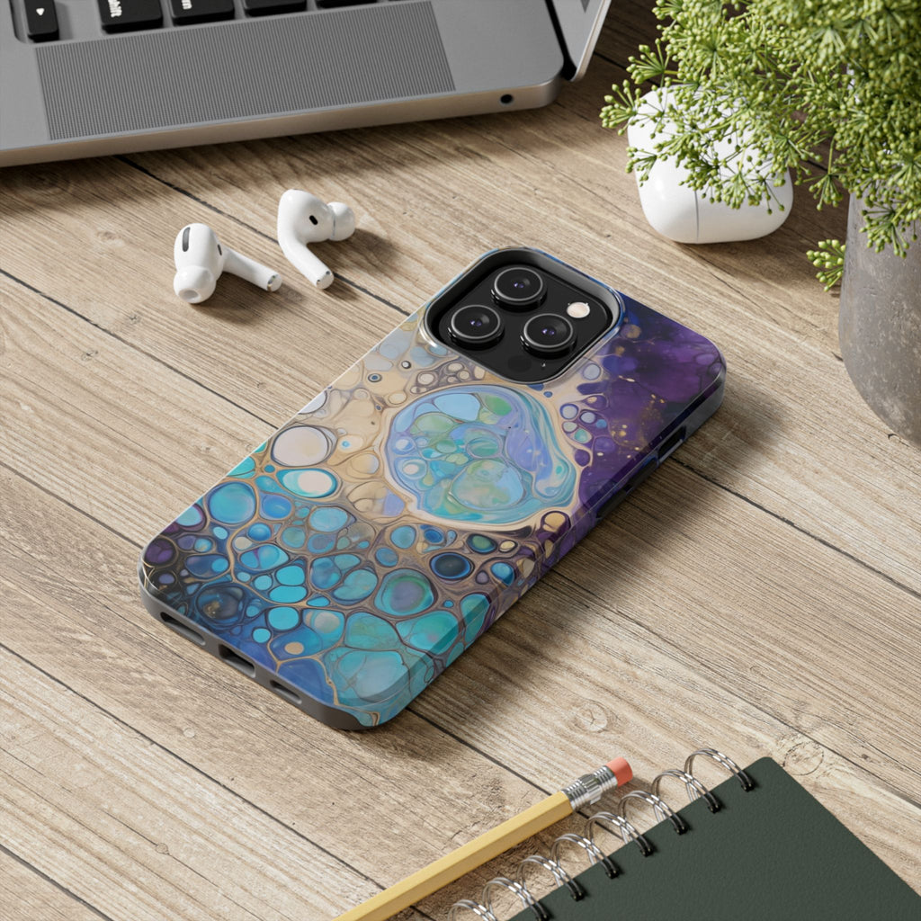 Abstract Ocean Bubble Tough Phone Case