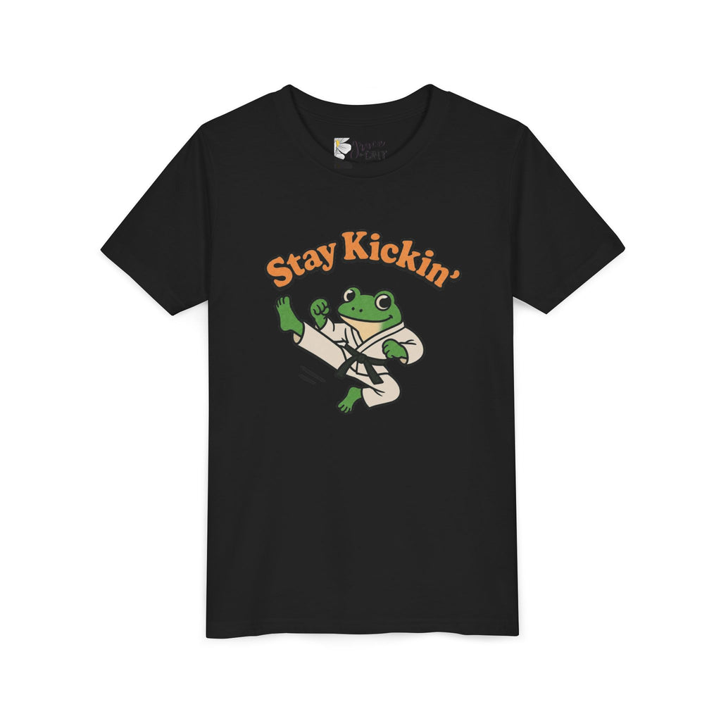 Stay Kickin' Frog Martial Arts Youth Tee | Karate Frog Kids Shirt