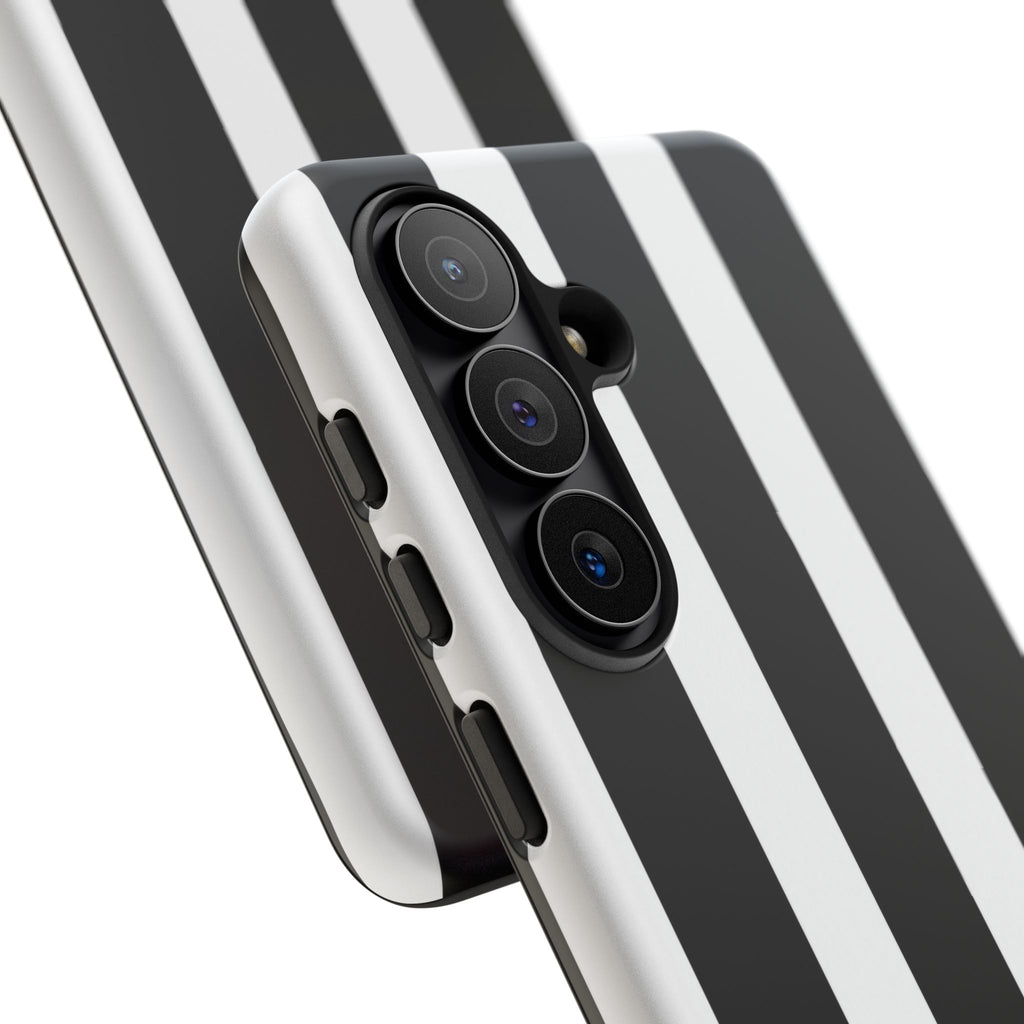 Black & White Vertical Stripe Phone Case — Tough Protective iPhone Cover