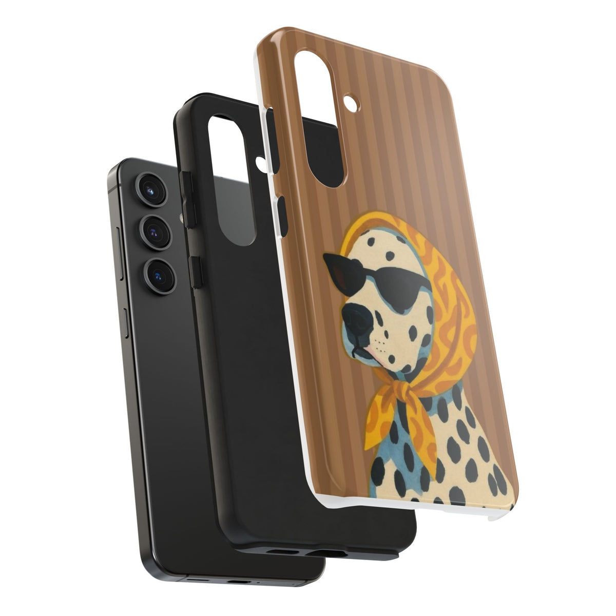 Dalmatian in Scarf Tough Phone Case — Retro Dog Print Protective Cover