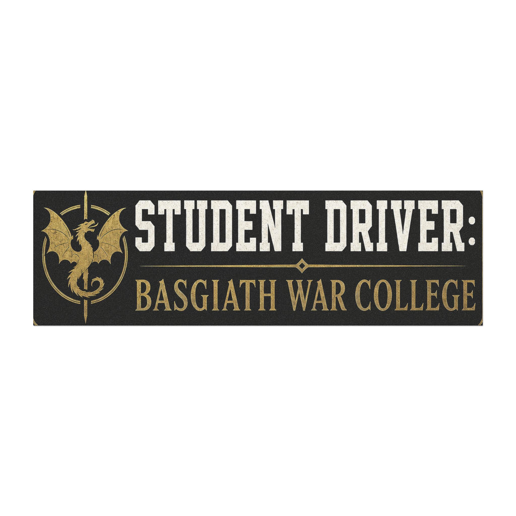 Student Driver Car Magnet — "Basgiath War College" Novelty Sticker