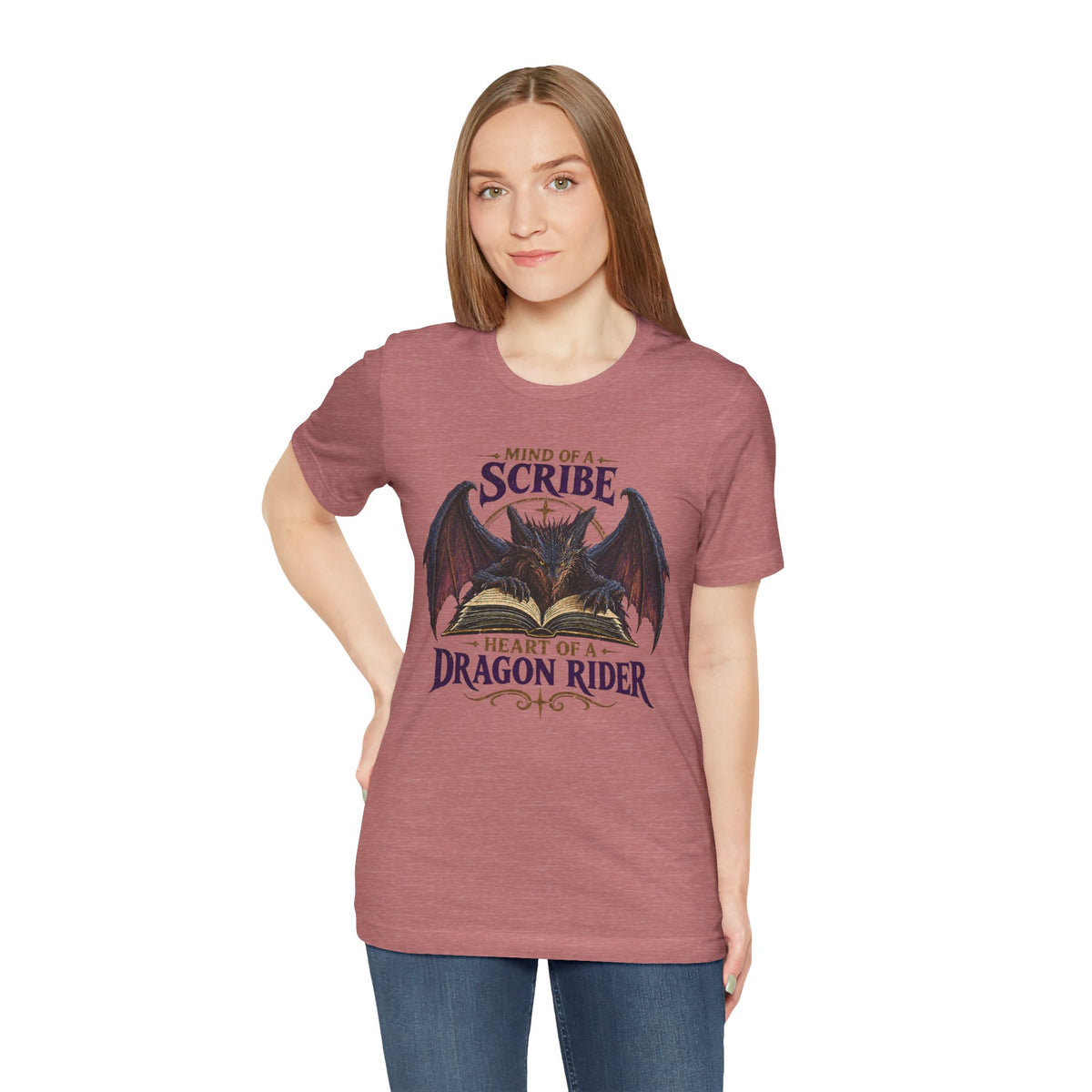 Scribe Dragon Rider T-Shirt — "Mind of a Scribe, Heart of a Dragon Rider" Fantasy Tee