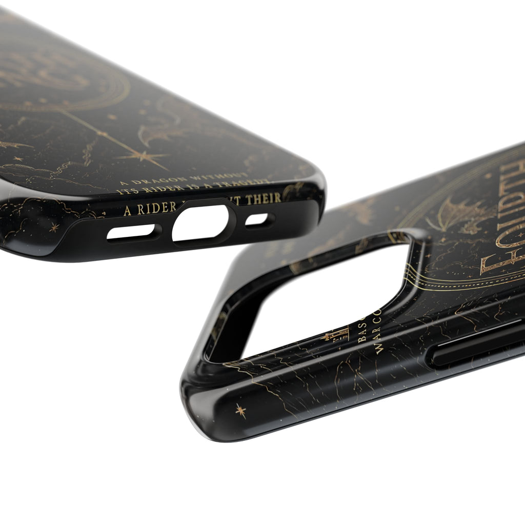 Fourth Wing Tough Phone Case — Dark Fantasy Dragon Design, 'Fly or Die' Quote