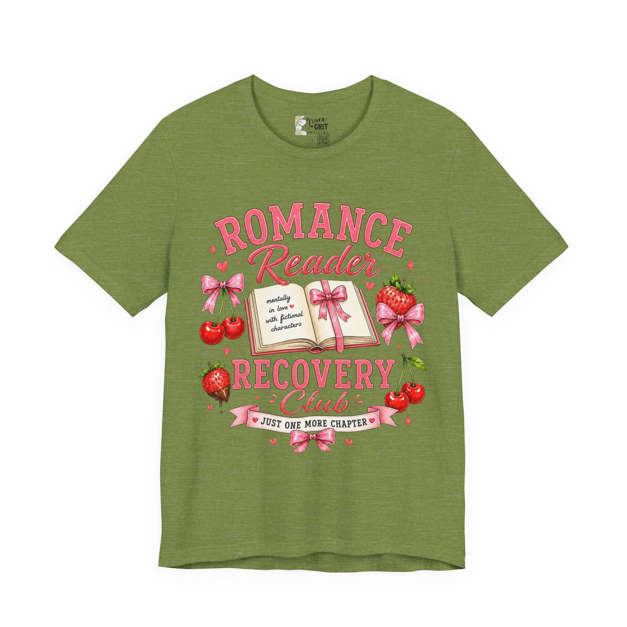 Romance Reader Recovery Club Tee — “Just One More Chapter” Graphic Shirt