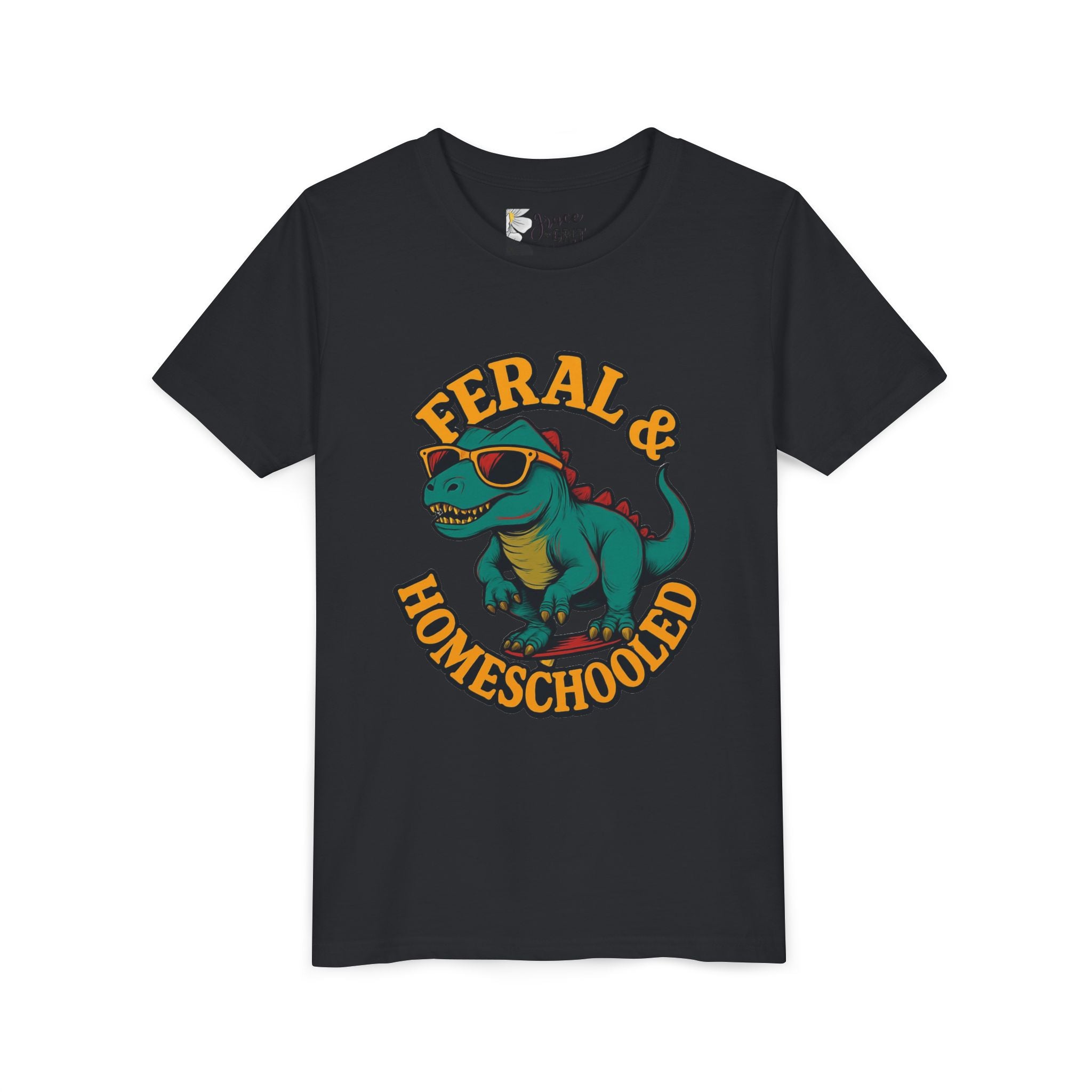 Feral & Homeschooled T-Shirt | Kids Dino Graphic Tee