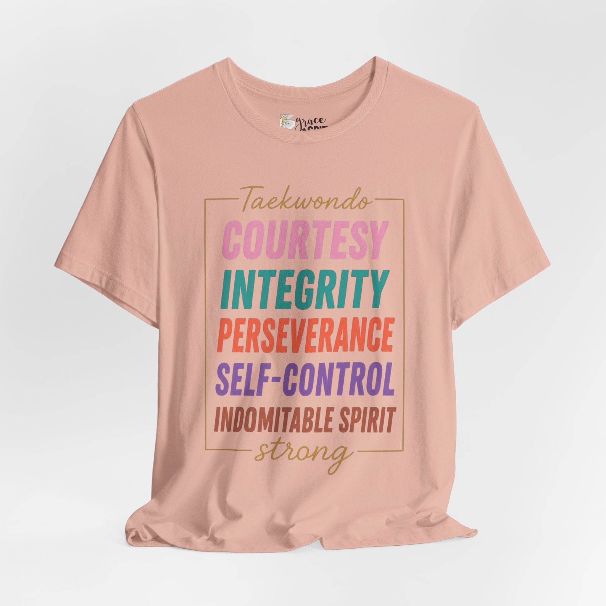 Taekwondo Values COURTESY INTEGRITY PERSEVERANCE tee | Martial Arts Principles T-Shirt