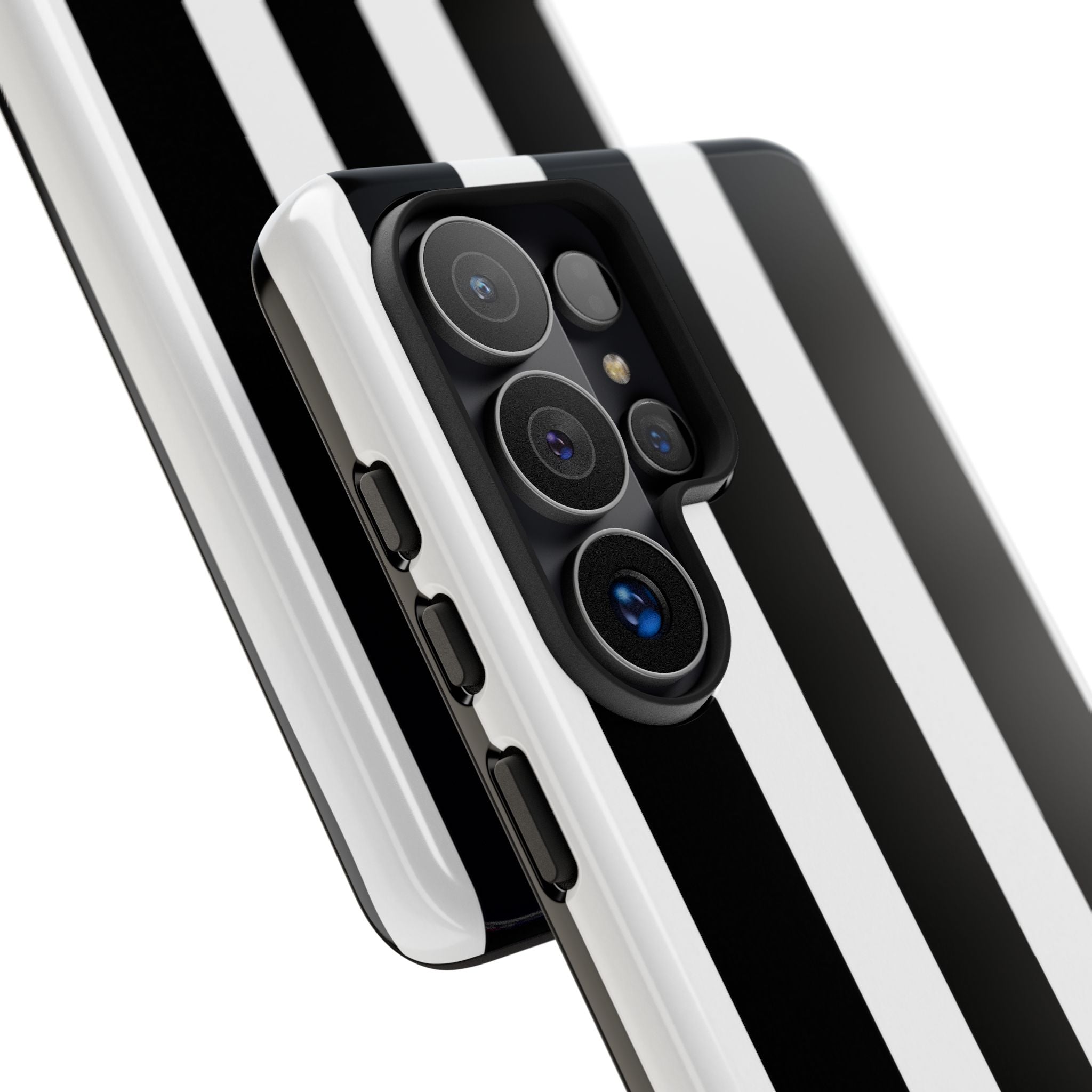 Black & White Vertical Stripe Phone Case — Tough Protective iPhone Cover
