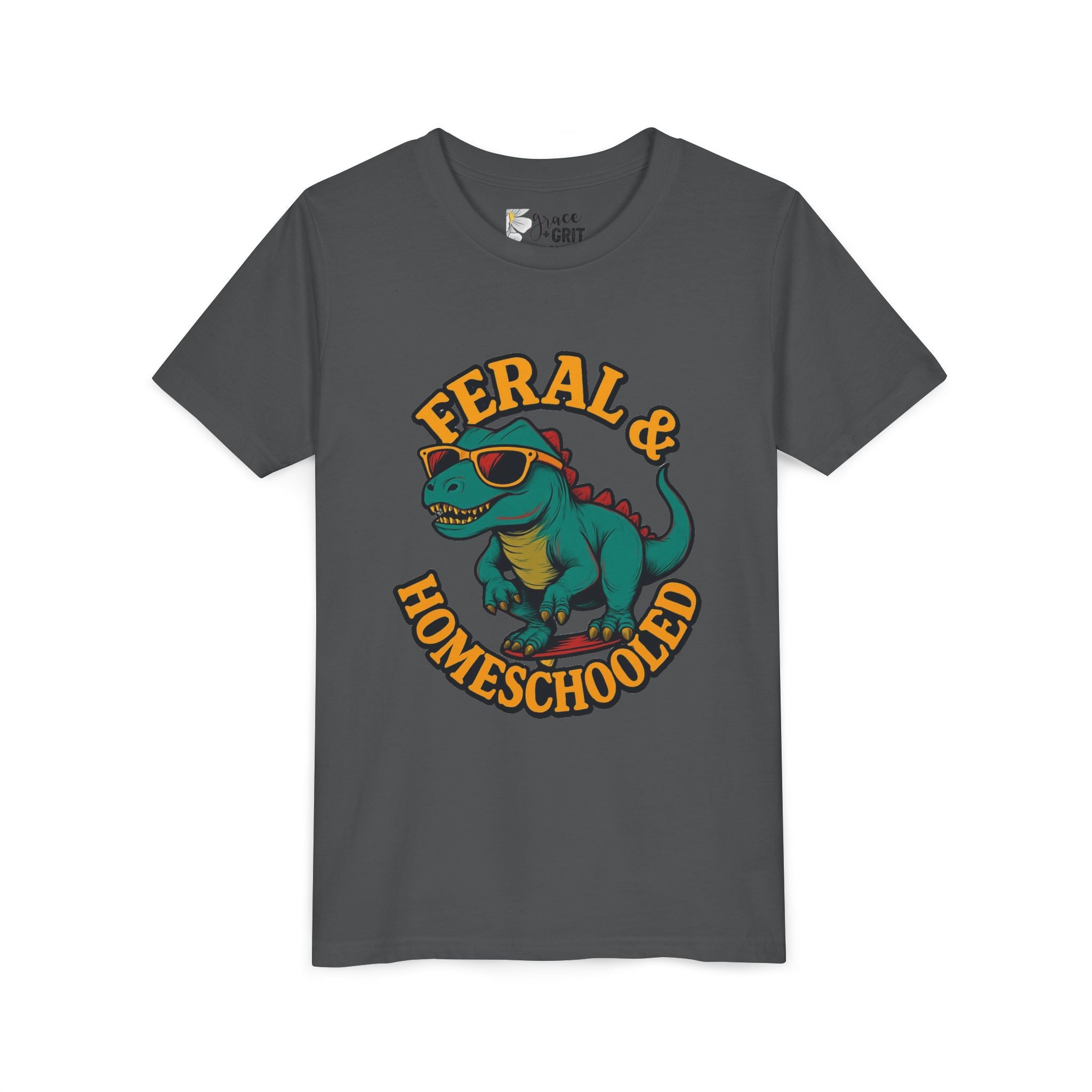 Feral & Homeschooled T-Shirt | Kids Dino Graphic Tee