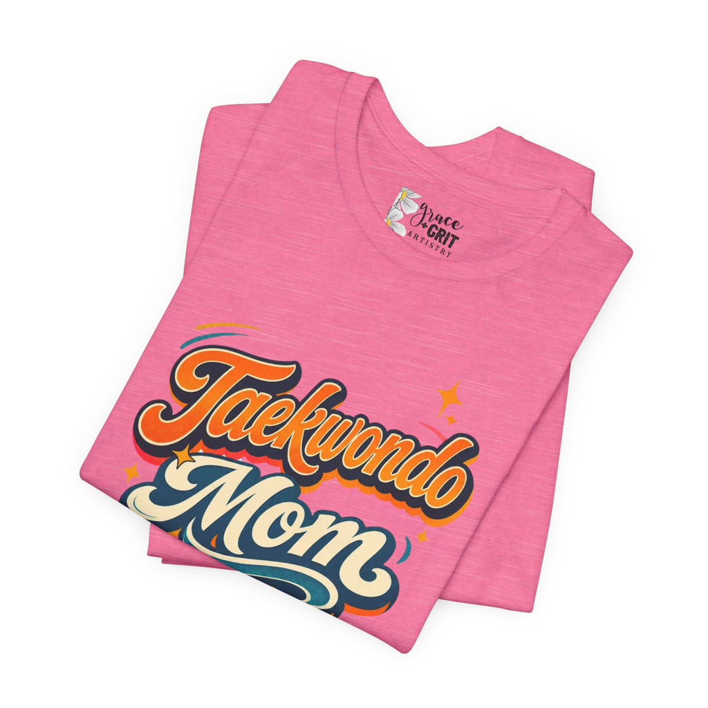Taekwondo Mom T-Shirt | Retro Script Martial Arts Mom Tee
