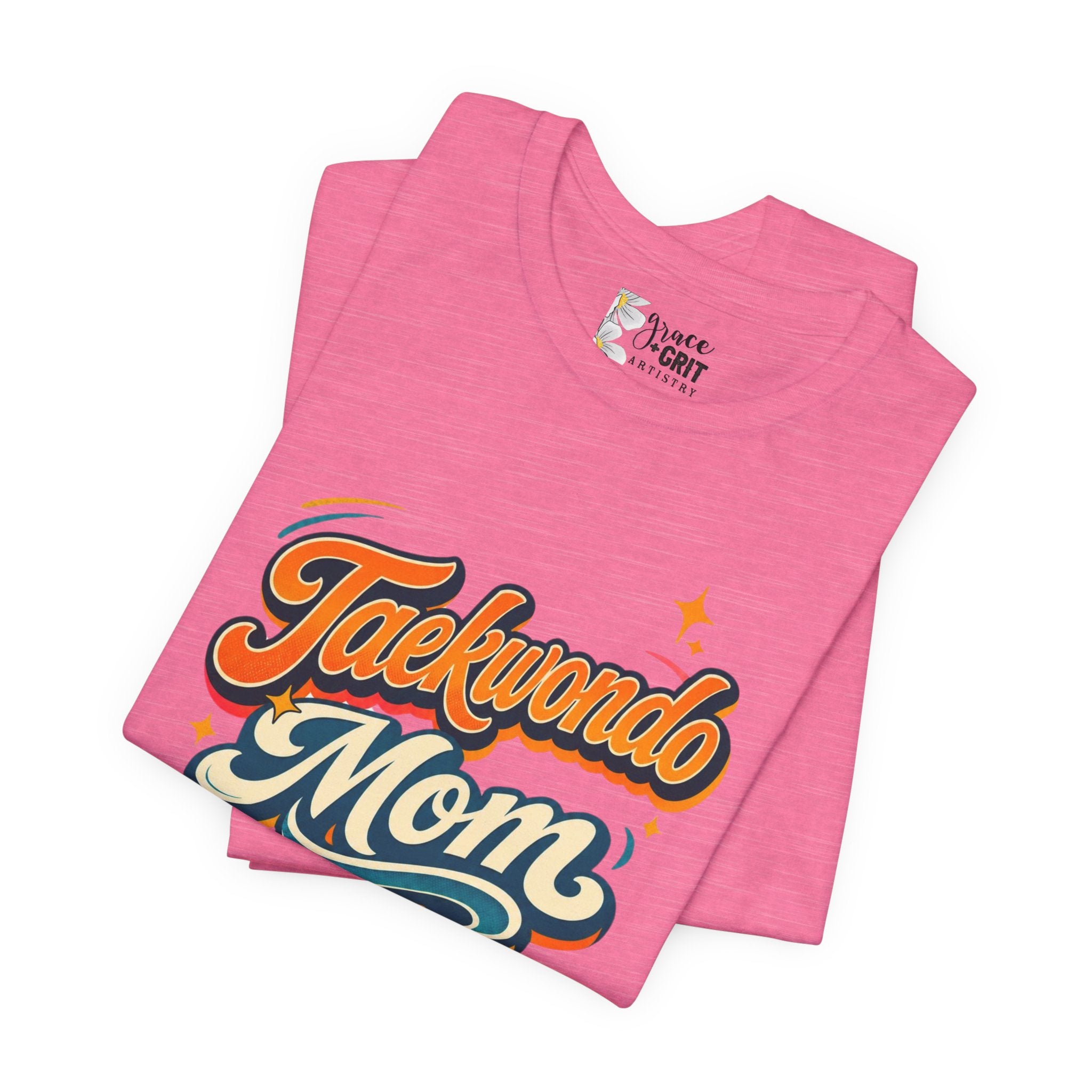 Taekwondo Mom T-Shirt | Retro Script Martial Arts Mom Tee