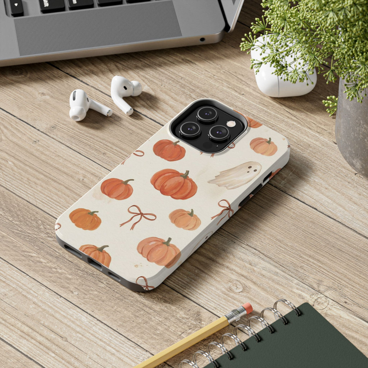 Pumpkin Ghost Phone Case – Cute Halloween Fall Pattern