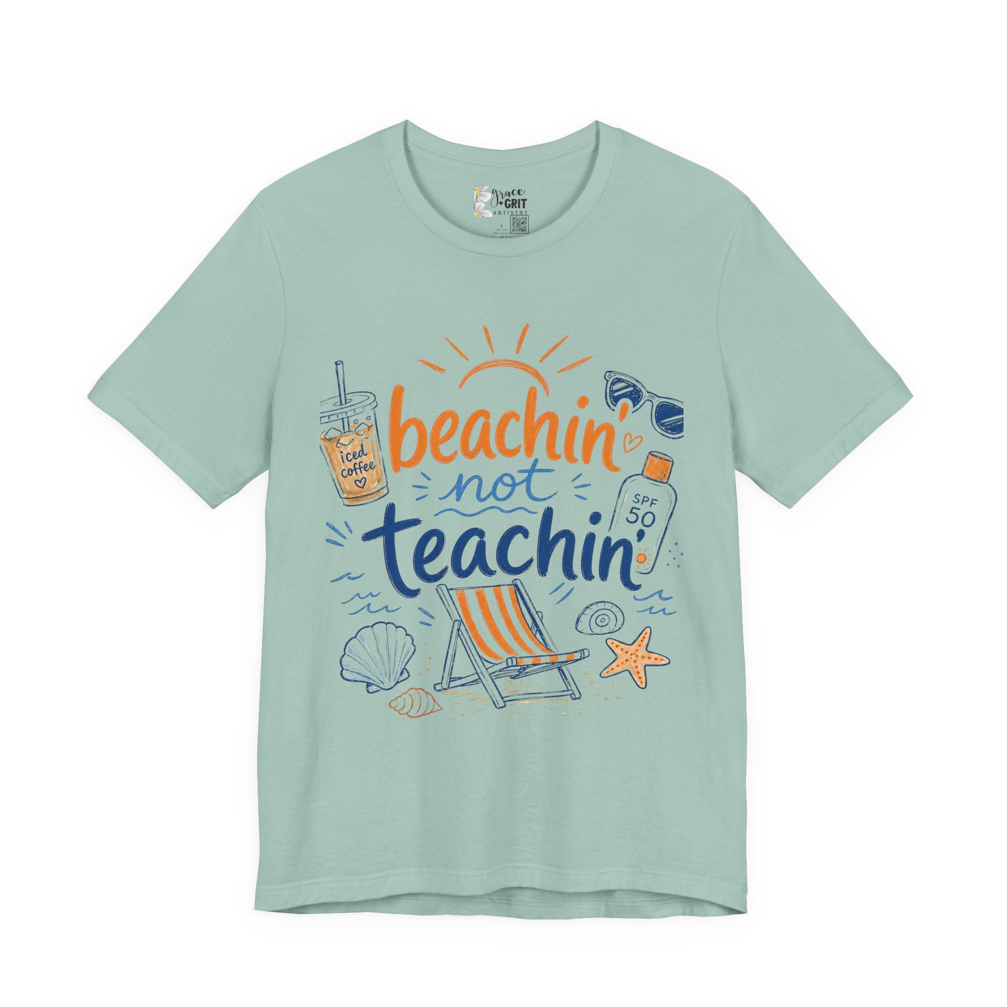 Beachin' Not Teachin' Tee — Summer Teacher Vacation T‑Shirt