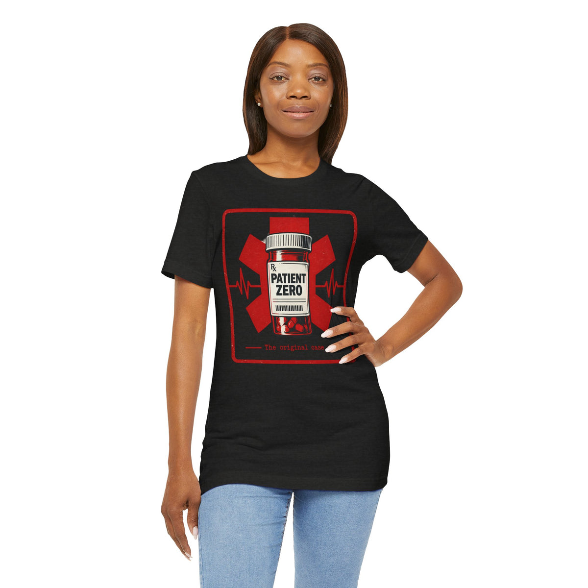 Patient Zero Tee – Medical Biohazard Pill Bottle Graphic T-Shirt